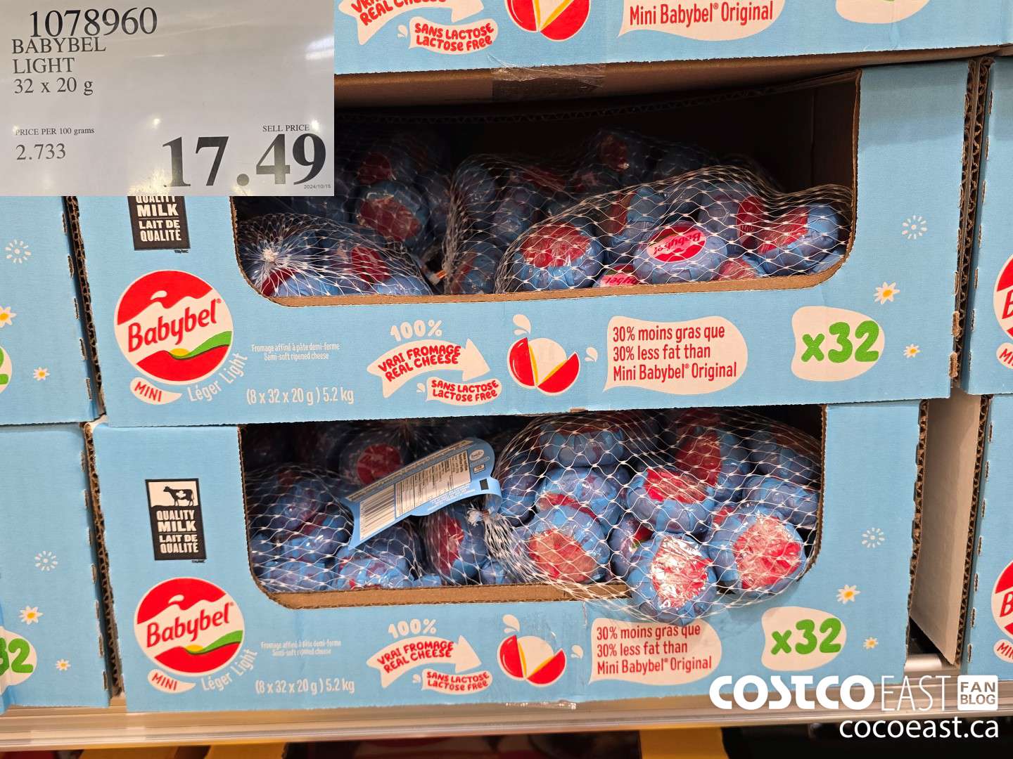 1078960 BABYBEL LIGHT 32 X 20g  $17.49