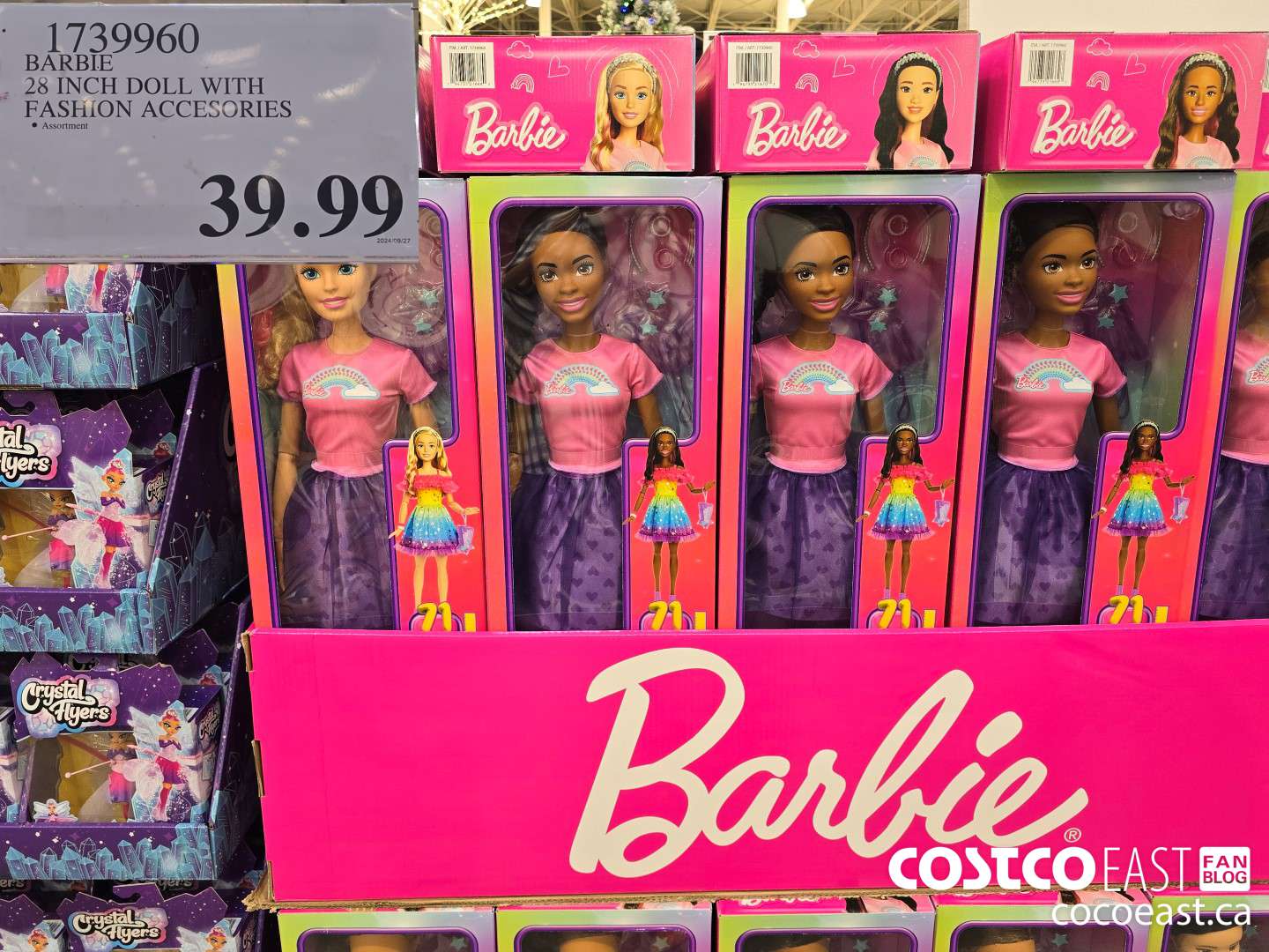 1739960 BARBIE 28 INCH DOLL WITH FASHION ACCESSORIES $39.99