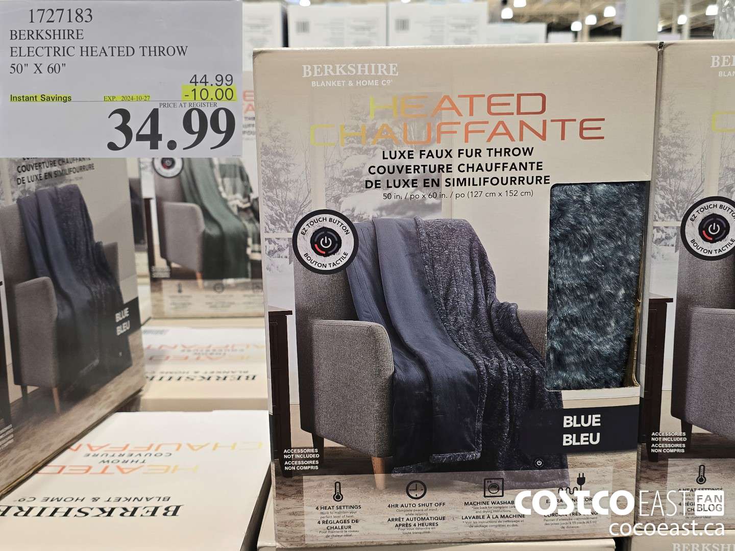 1727183 BERKSHIRE ELECTRIC HEATED THROW 50