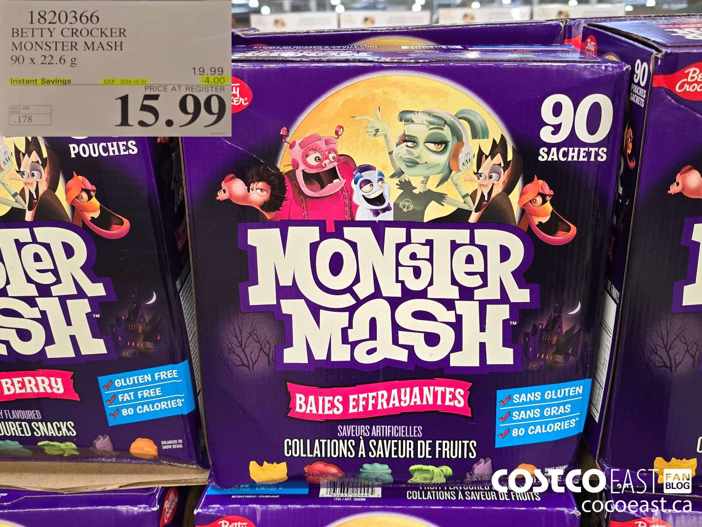 1820366 BETTY CROCKER MONSTER MASH 90 x 22.6 g ($4.00 INSTANT SAVINGS EXPIRES ON 2024-10-20) $15.99