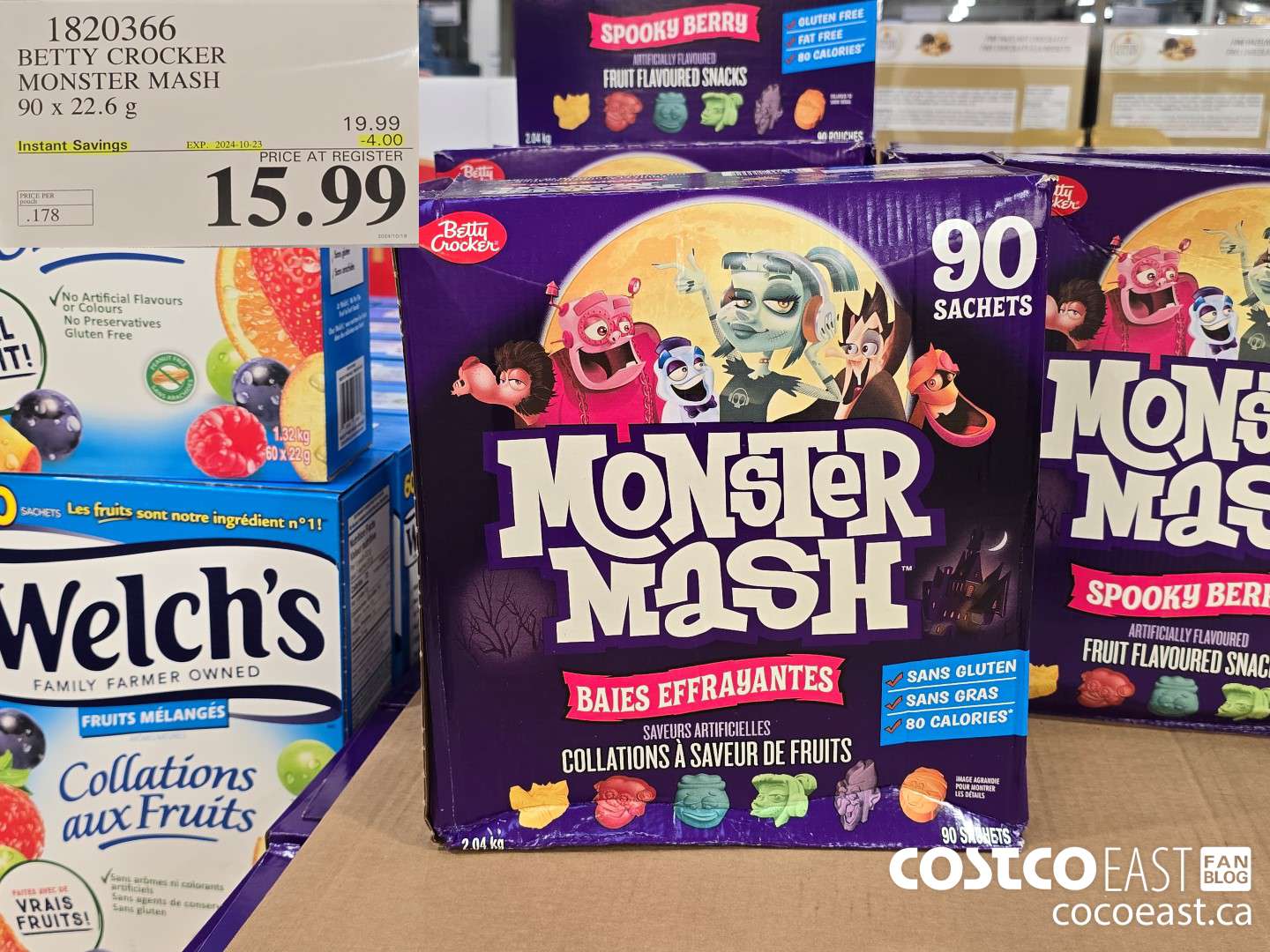 1820366 BETTY CROCKER MONSTER MASH 90 x 22.6 g ($4.00 INSTANT SAVINGS EXPIRES ON 2024-10-23) $15.99