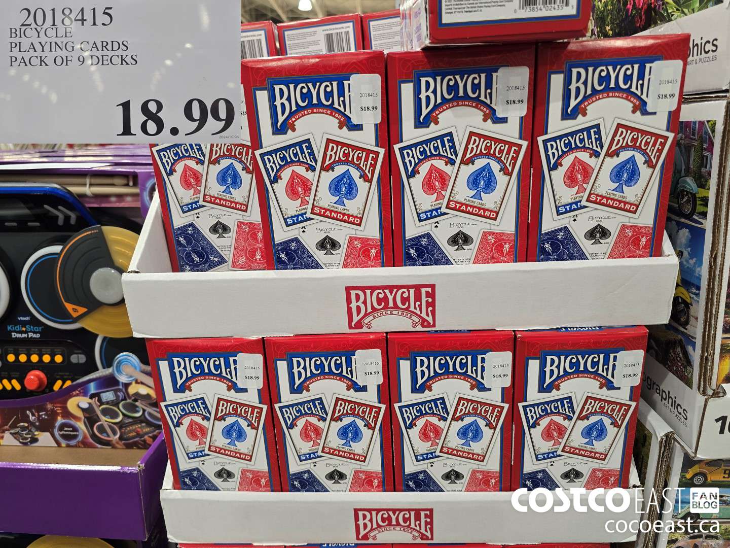 2018415 BICYCLE PLAYING CARDS PACK OF 9 DECKS $18.99