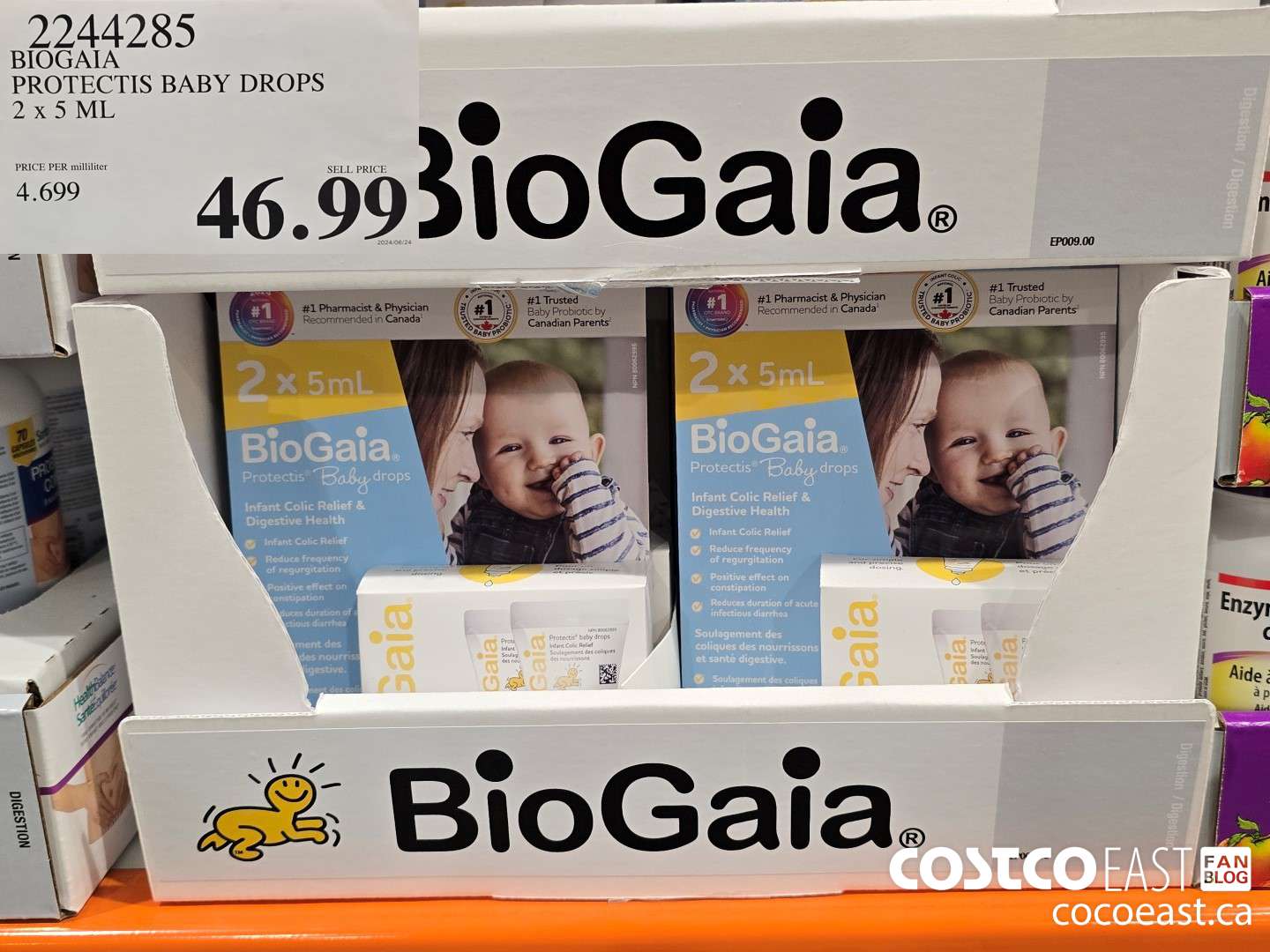 2244285 BIOGAIA PROTECTIS BABY DROPS 2 X 5 ML $46.99
