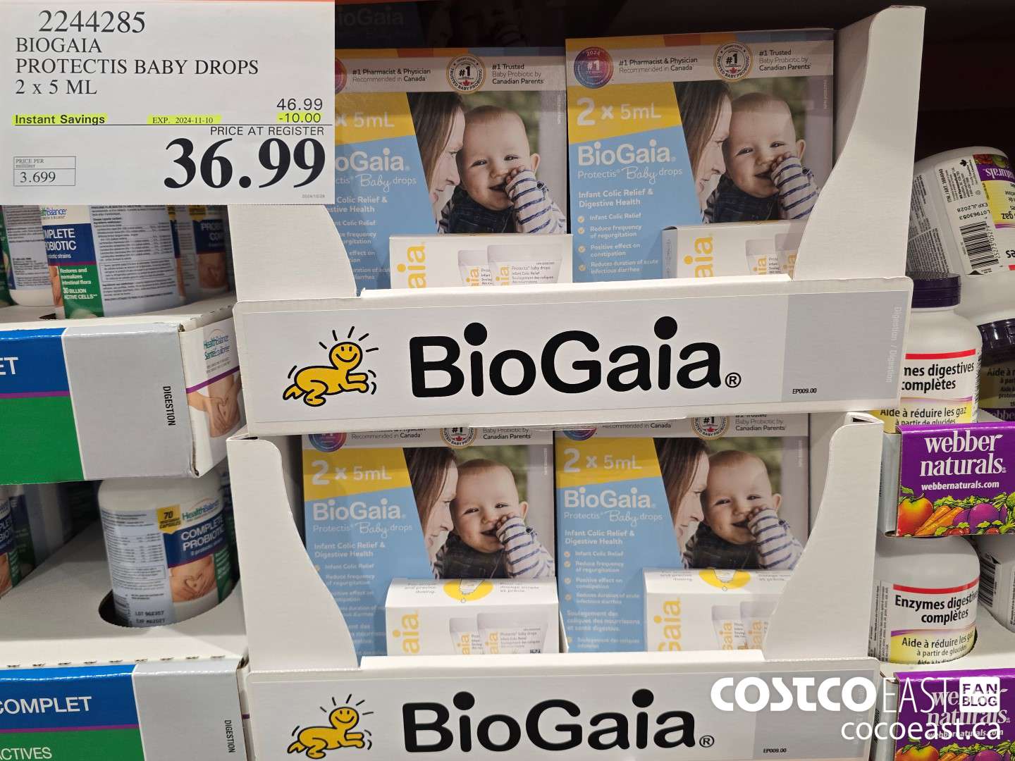 2244285 BIOGAIA PROTECTIS BABY DROPS 2 X 5 ML ($10.00 INSTANT SAVINGS EXPIRES ON 2024-11-10) $36.99