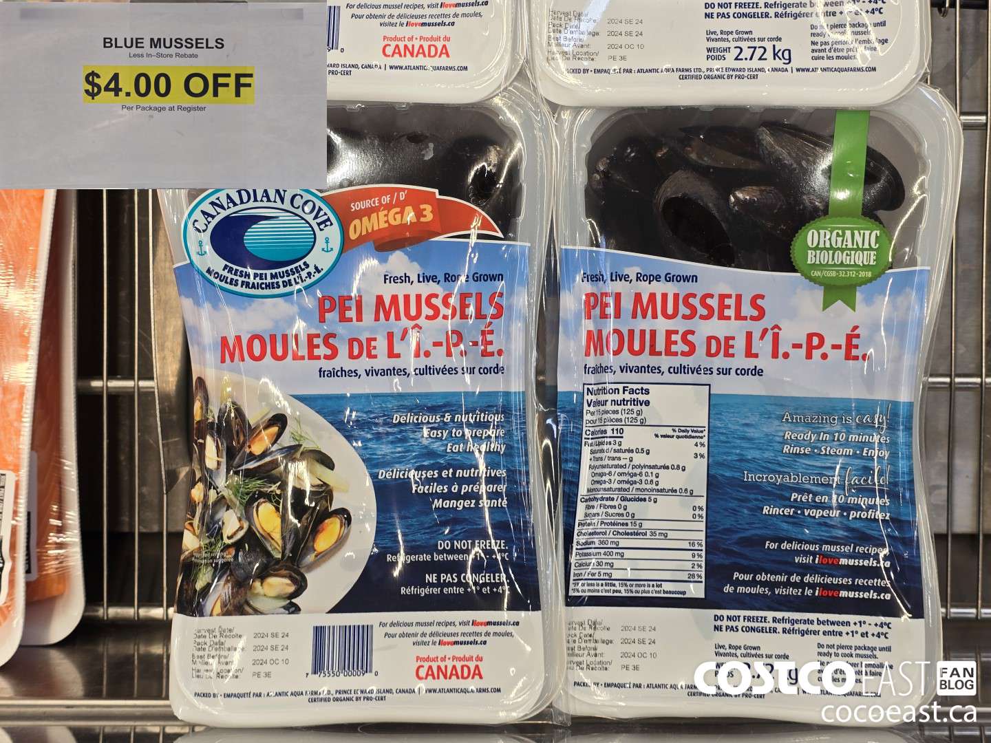 18747 BLUE MUSSELS ($4.00 INSTANT SAVINGS)
