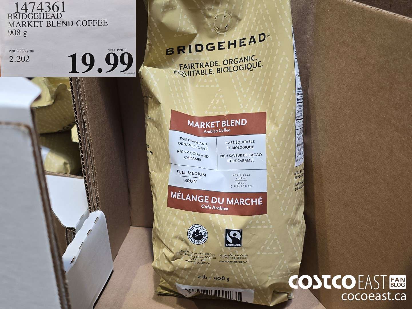 1436147 BRIDGEHEAD MARKET BLEND COFFEE 908 g $19.99