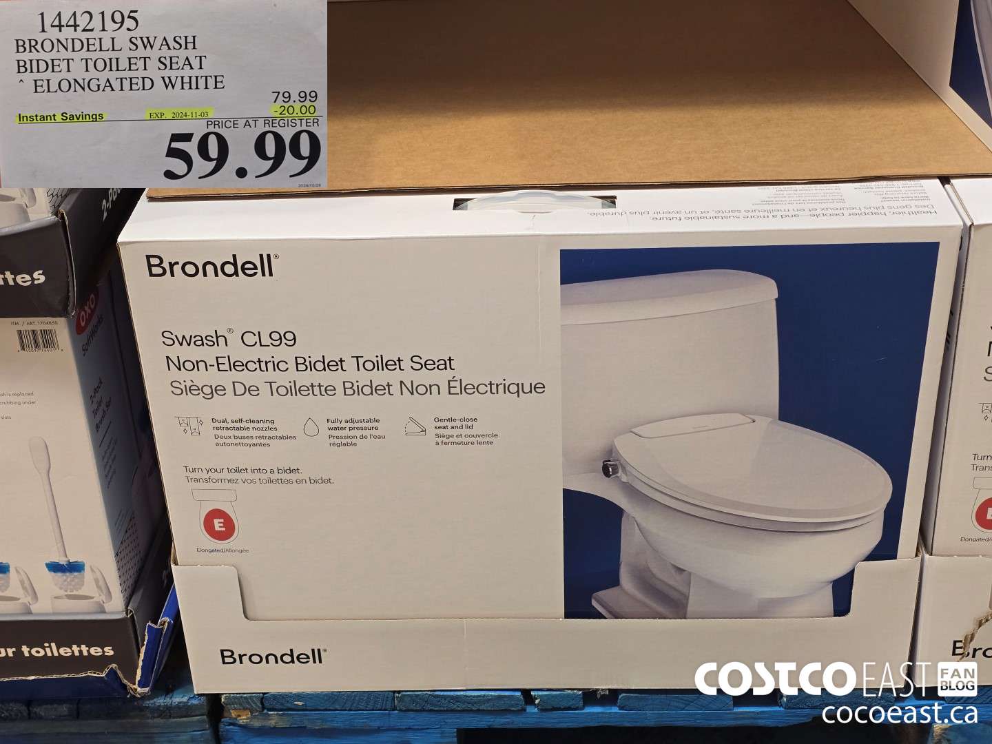 1442195 BRONDELL SWASH BIDET TOILET SEAT ELONGATED WHITE ($20.00 INSTANT SAVINGS EXPIRES ON 2024-11-03) $59.99