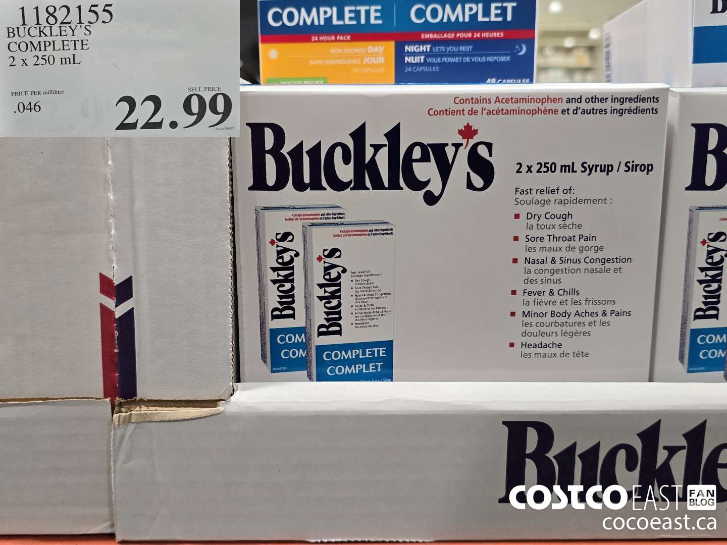 1182155 BUCKLEY'S COMPLETE 2x 250 ML $22.99