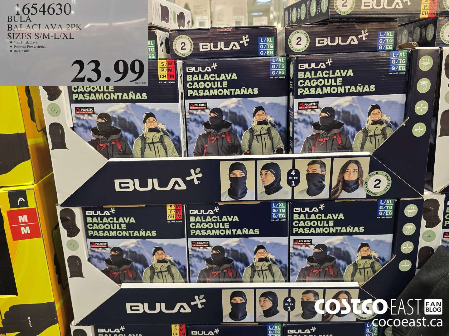 1654630 BULA BALACLAVA 2PK SIZES S/M-L/XL $23.99