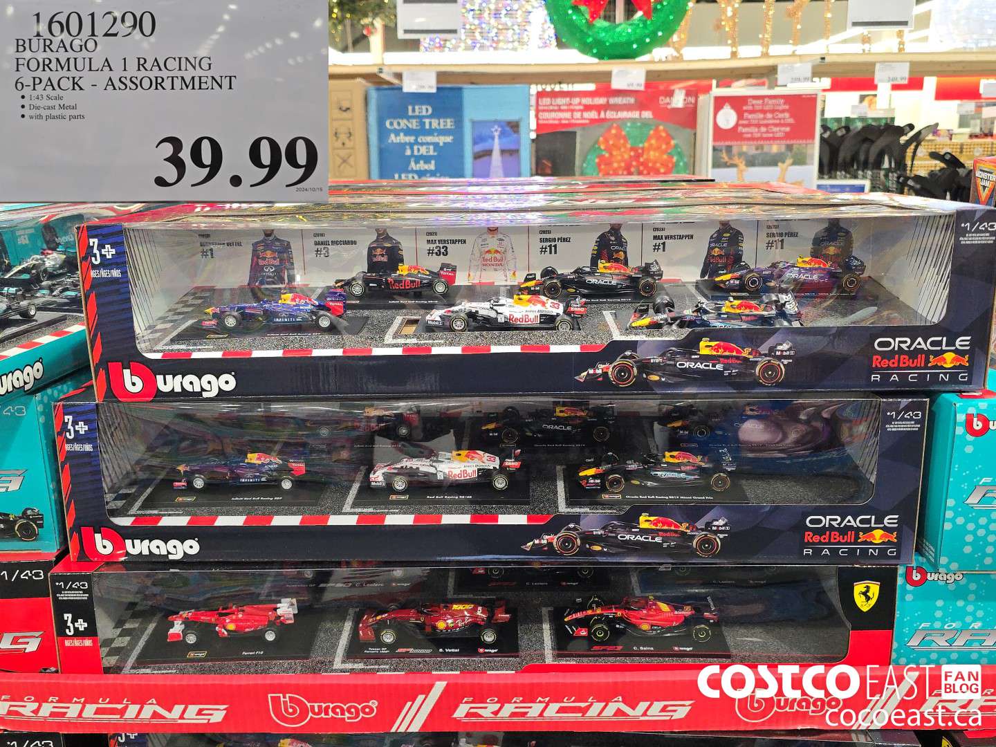 1601290 BURAGO FORMULA 1 RACING 6-PACK - ASSORTMENT $39.99