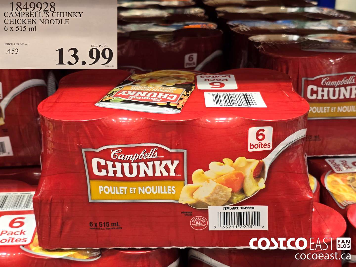 1849928 CAMPBELL'S CHUNKY CHICKEN NOODLE 6 x 515 ml $13.99