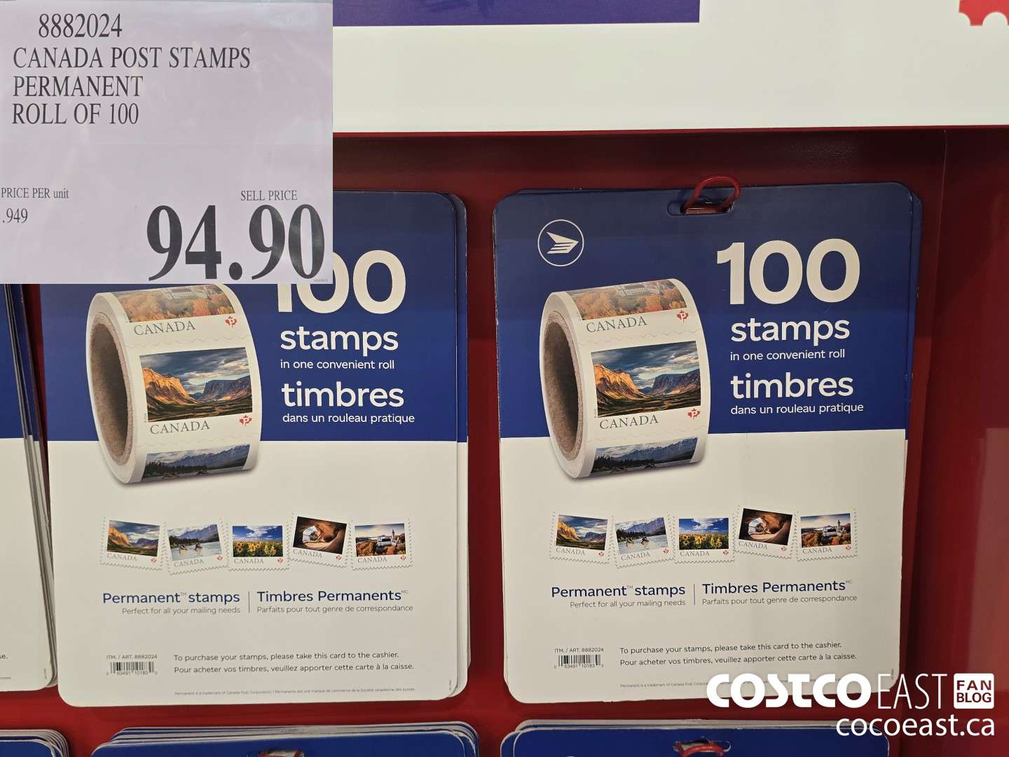 8882024 CANADA POST STAMPS PERMANENT ROLL OF 100 $94.90