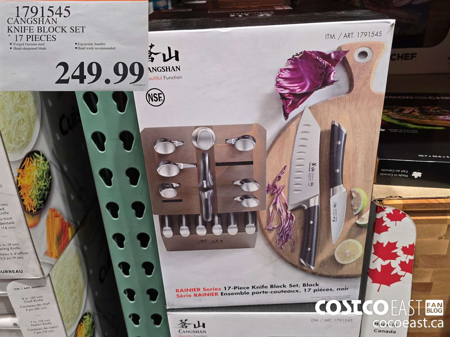 1791545 CANGSHAN KNIFE BLOCK SET 17 PIECES $249.99