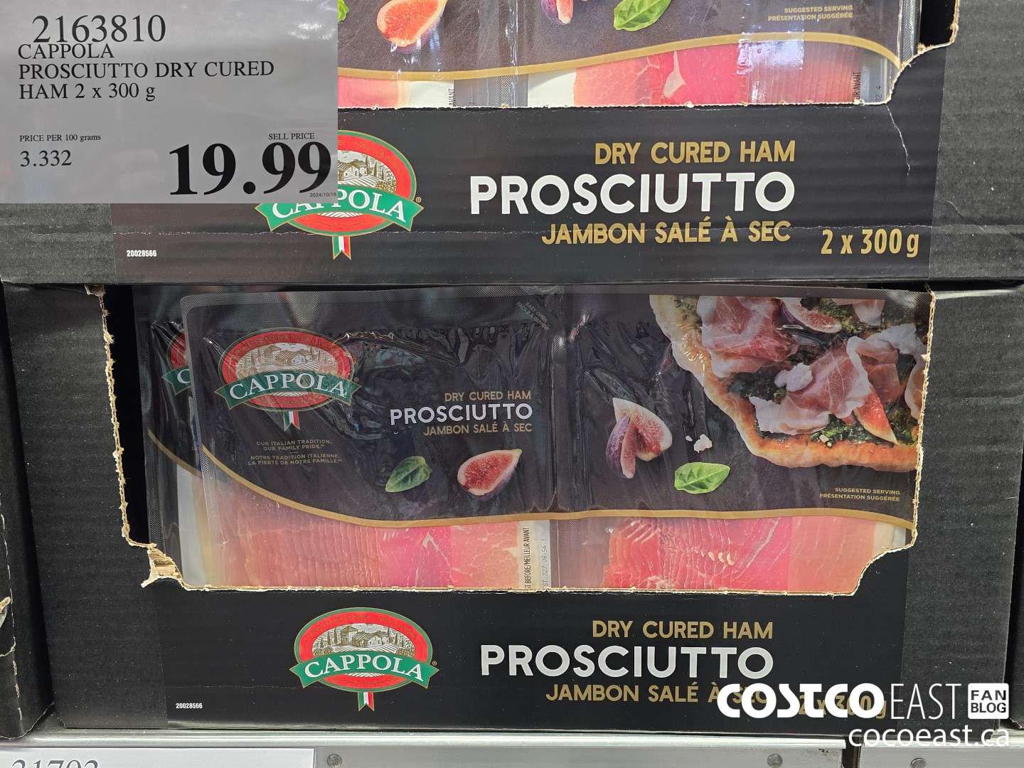 2163810 CAPPOLA PROSCIUTTO DRY CURED HAM 2 x 300 g $19.99