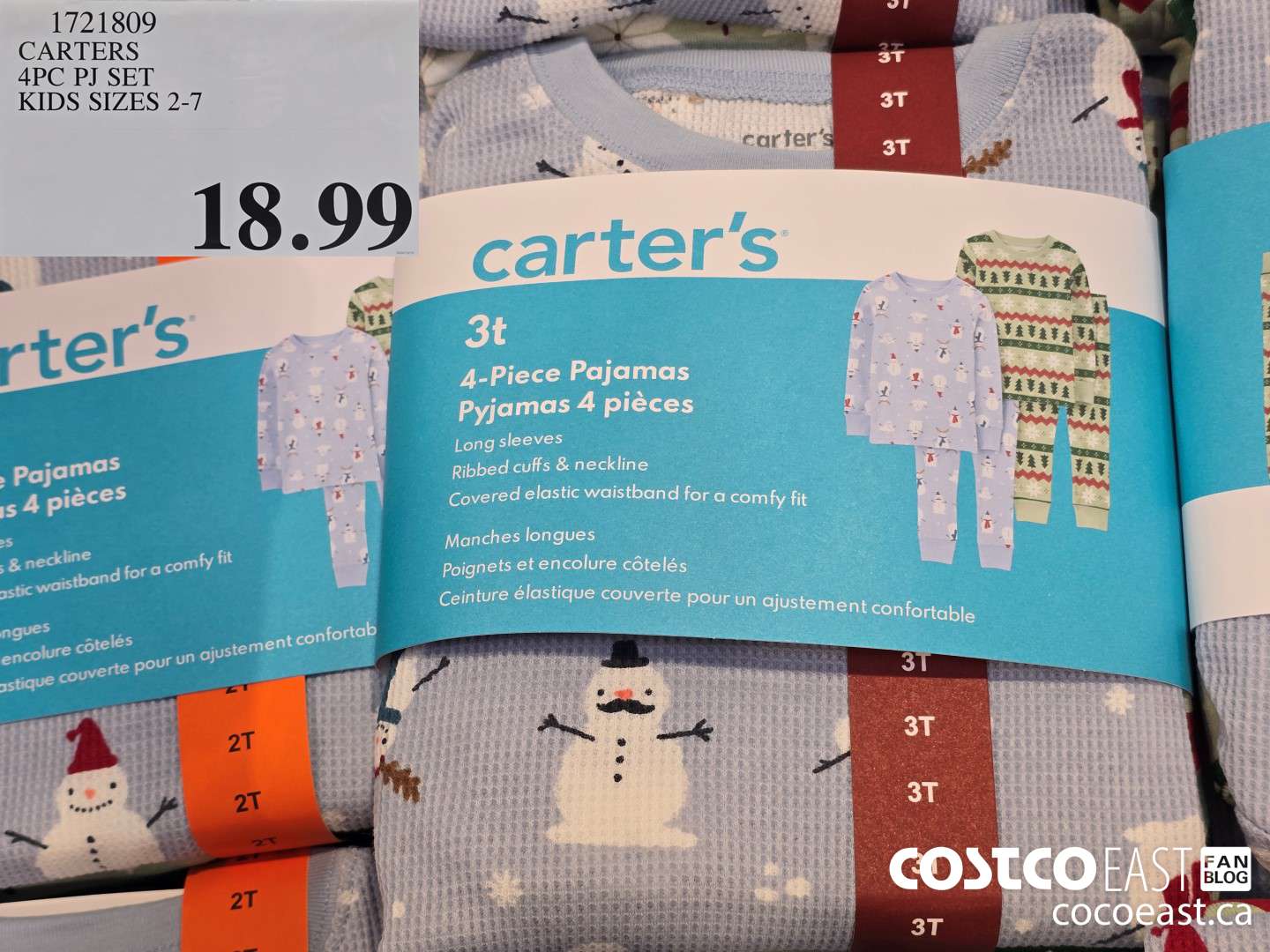 1721809 CARTERS 4PC PJ SET KIDS SIZES 2-7 $18.99