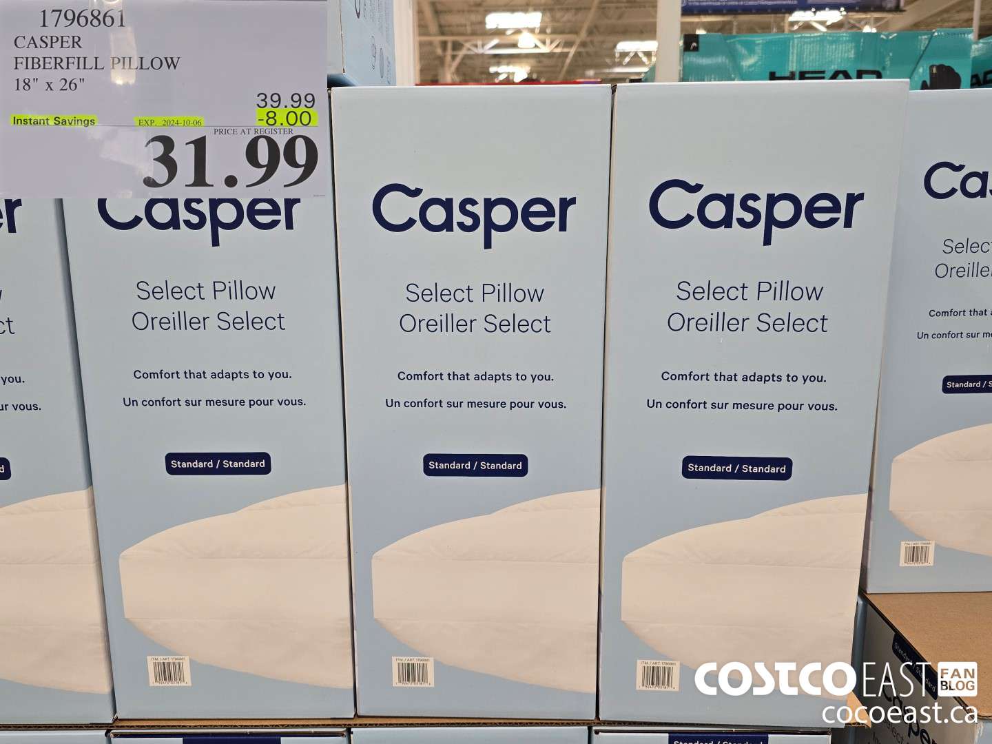 1796861 CASPER FIBERFILL PILLOW 18