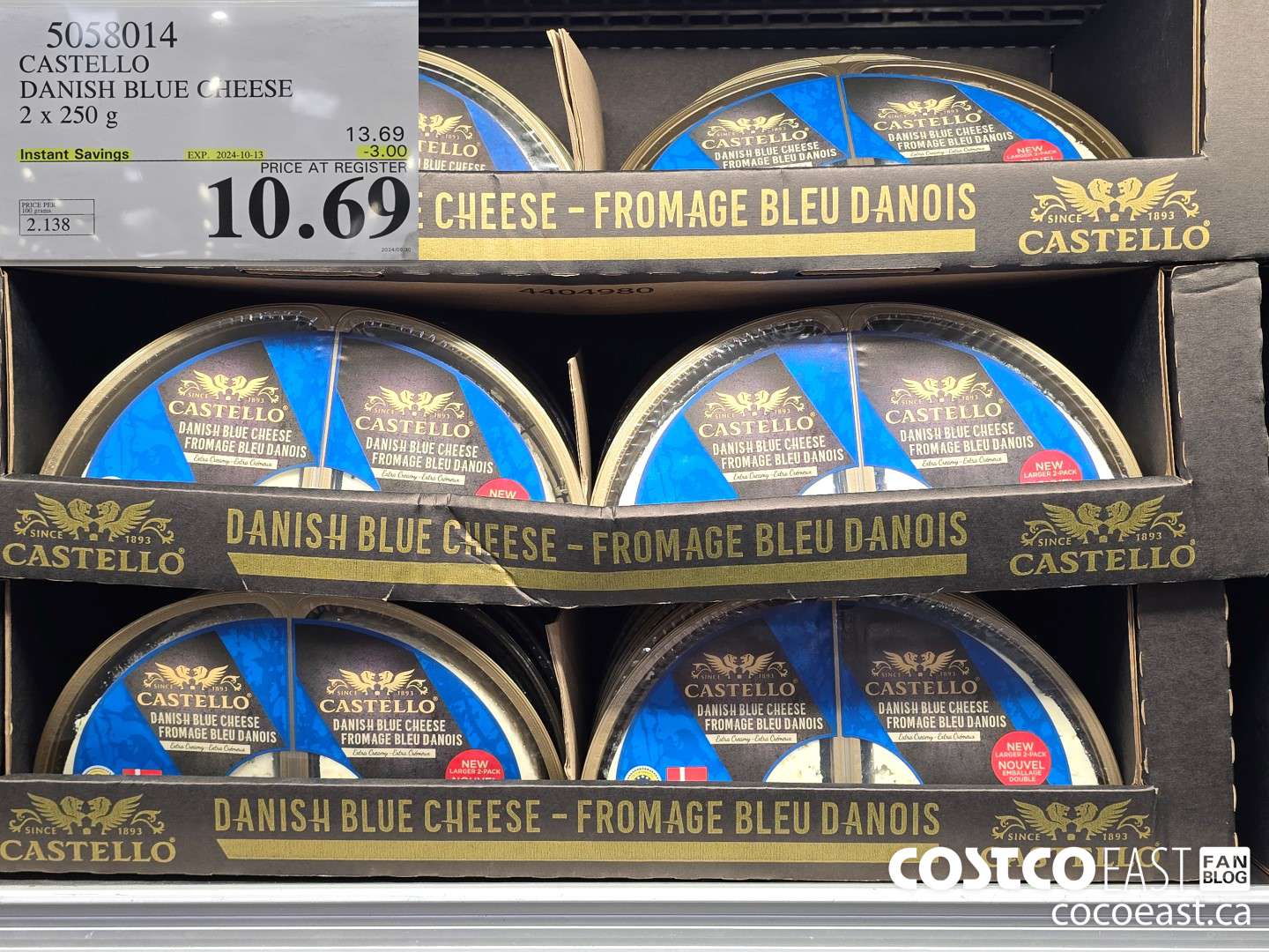 5058014 CASTELLO DANISH BLUE CHEESE 2 X 250G ($3.00 INSTANT SAVINGS EXPIRES ON 2024-10-13) $10.69