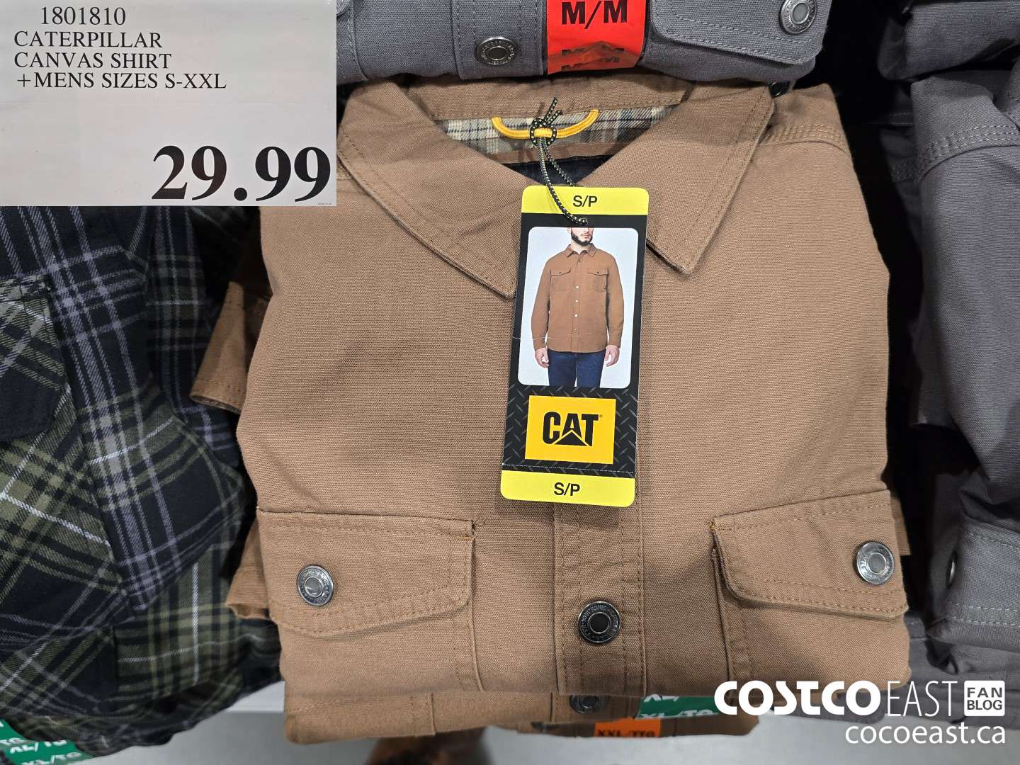 1801810 CATERPILLAR CANVAS SHIRT +MENS SIZES S-XXL $29.99