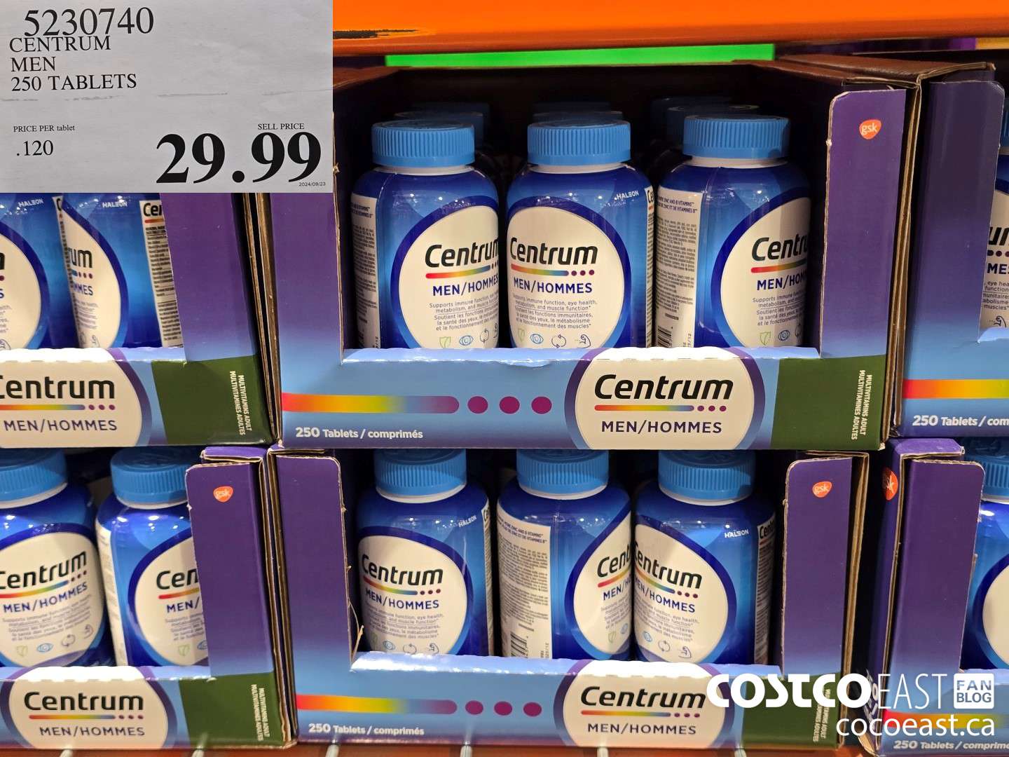5230740 CENTRUM MEN 250 TABLETS $29.99