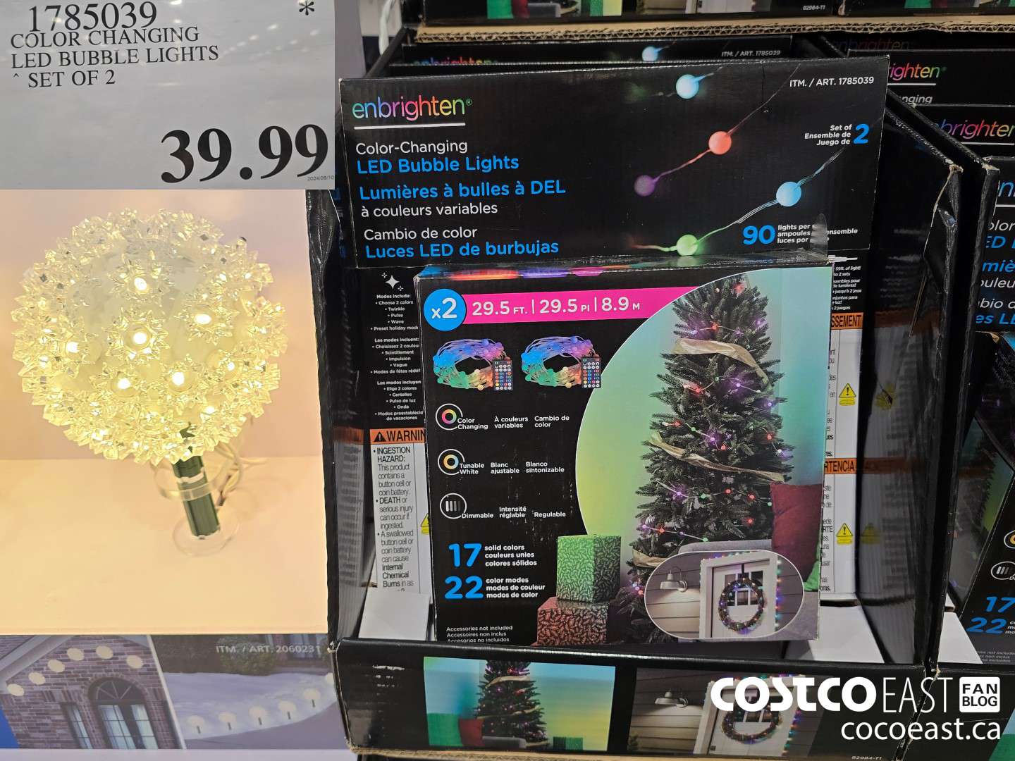 1785039 COLOR CHANGING LED BUBBLE LIGHTS SET OF 2 $39.99