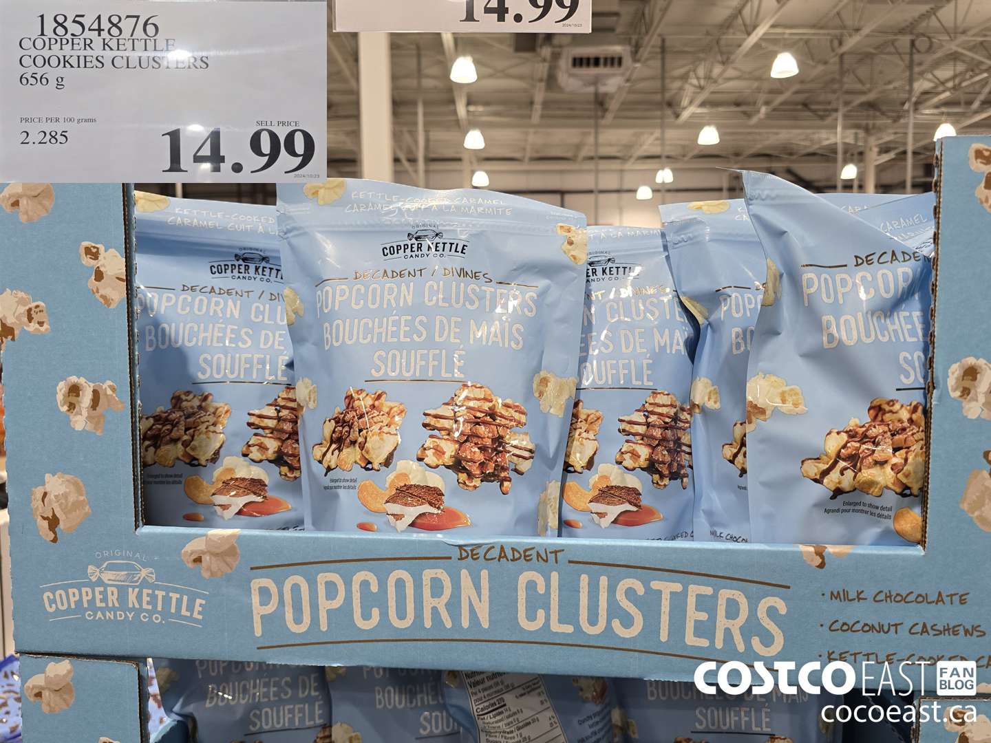 1854876 COPPER KETTLE COOKIES CLUSTERS 656 G $14.99