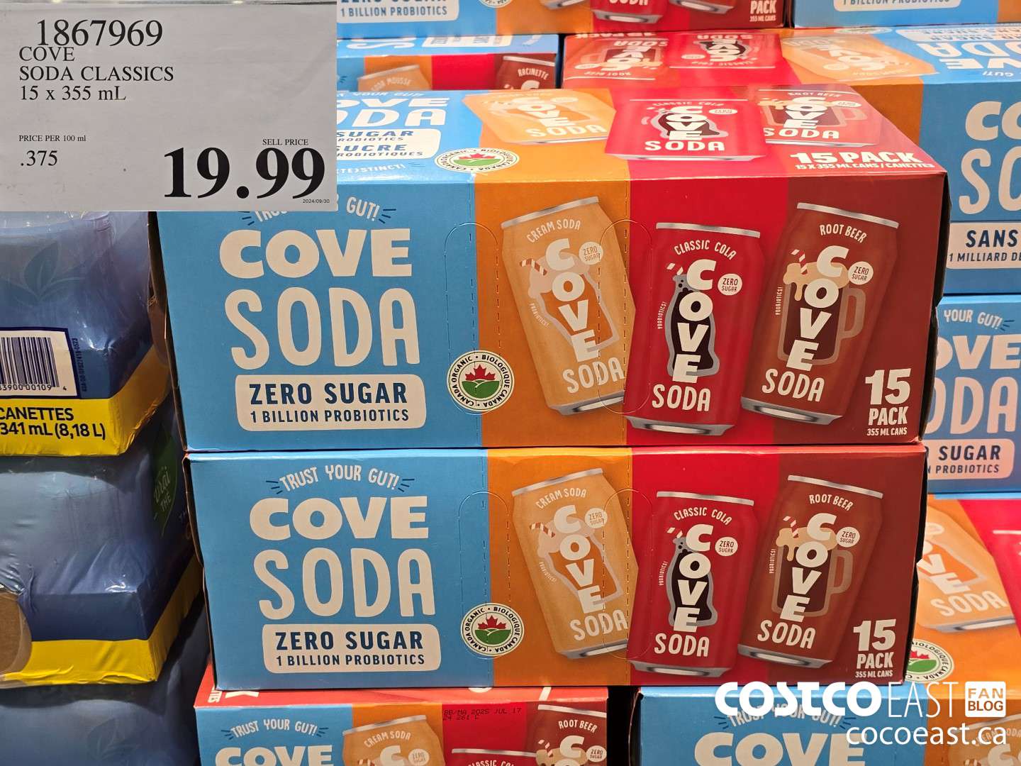 1867969 COVE SODA CLASSICS 15 X 355 ML $19.99