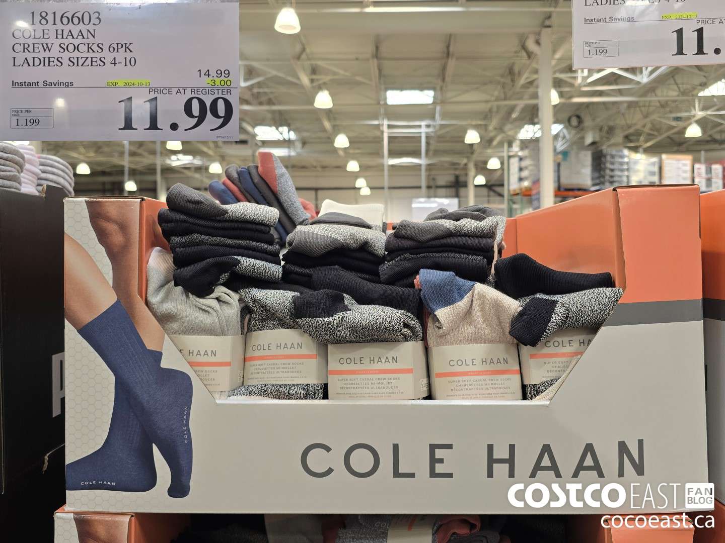 1816603 CULE HAAN CREW SOCKS 6PK LADIES SIZES 4-10 ($3.00 INSTANT SAVINGS EXPIRES ON 2024-10-13) $11.99