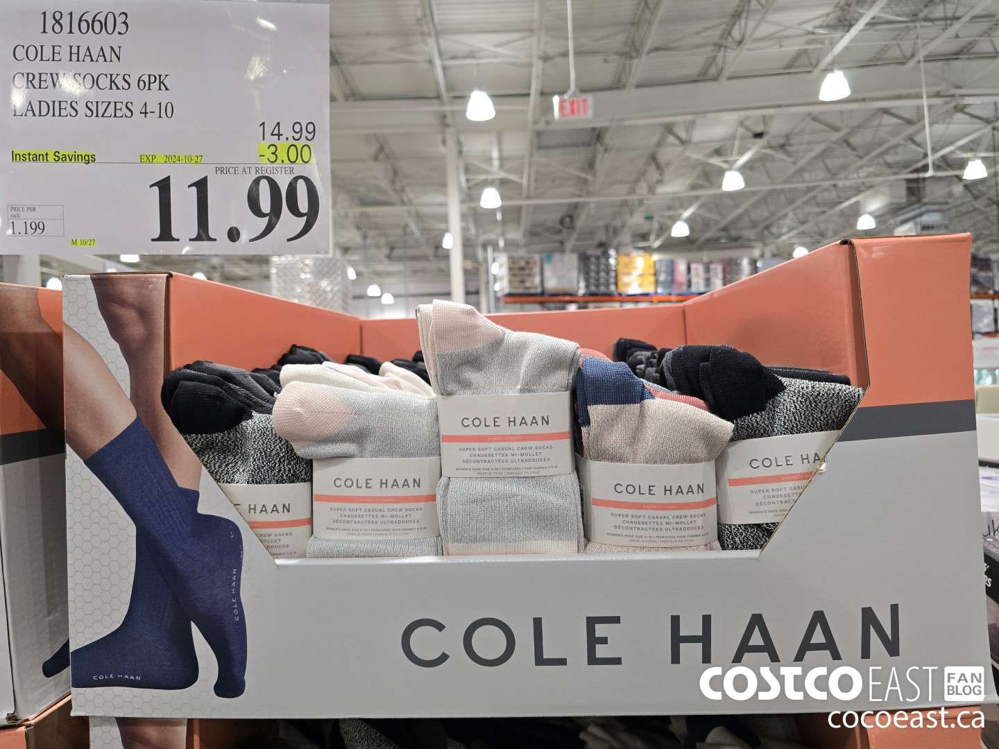 1816603 CULE HAAN CREW SOCKS 6PK LADIES SIZES 4-10 ($3.00 INSTANT SAVINGS EXPIRES ON 2024-10-27) $11.99