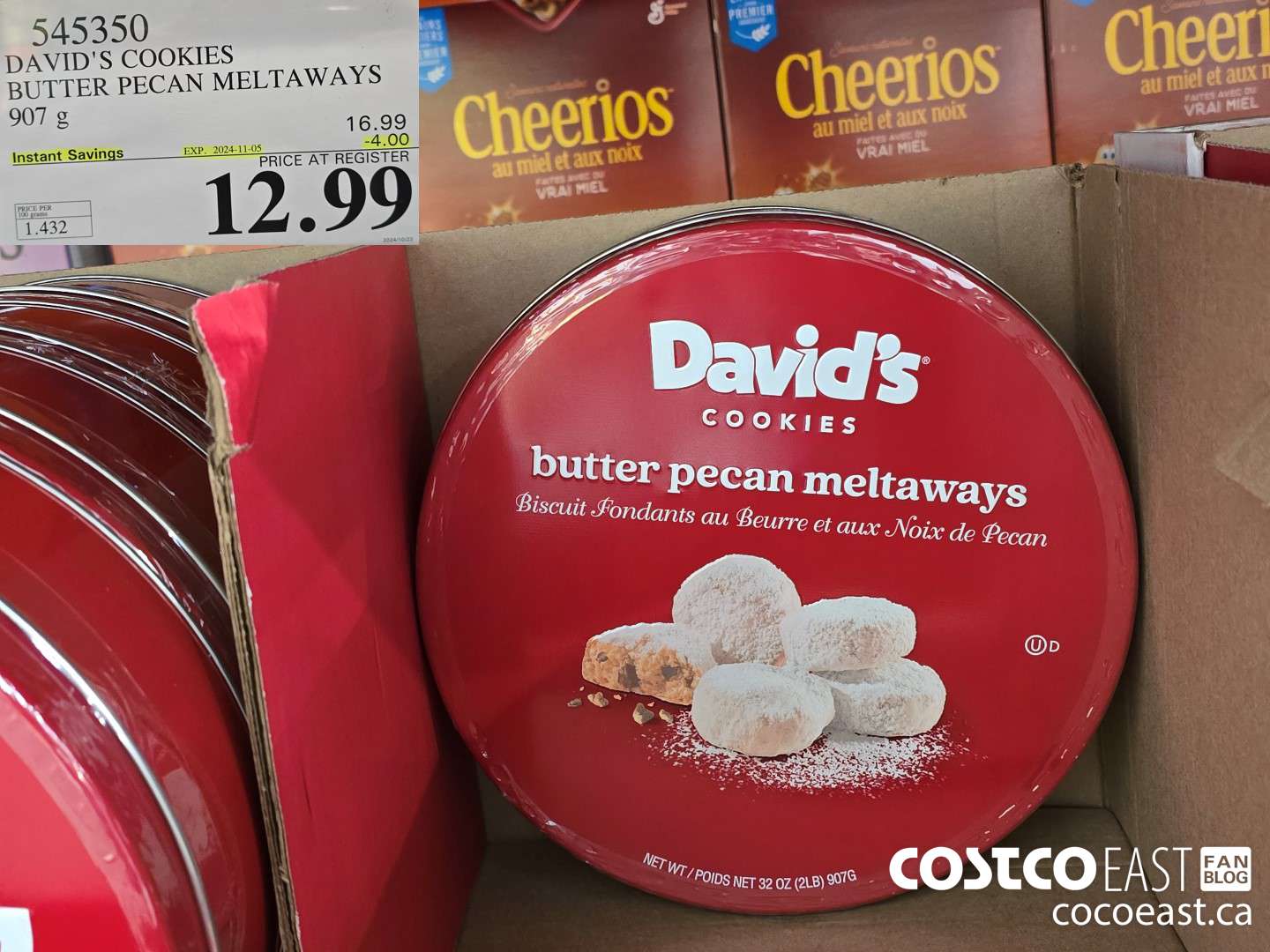 545350 DAVID'S BUTTER PECAN MELTAWAYS 907 g ($4.00 INSTANT SAVINGS EXPIRES ON 2024-11-05) $12.99