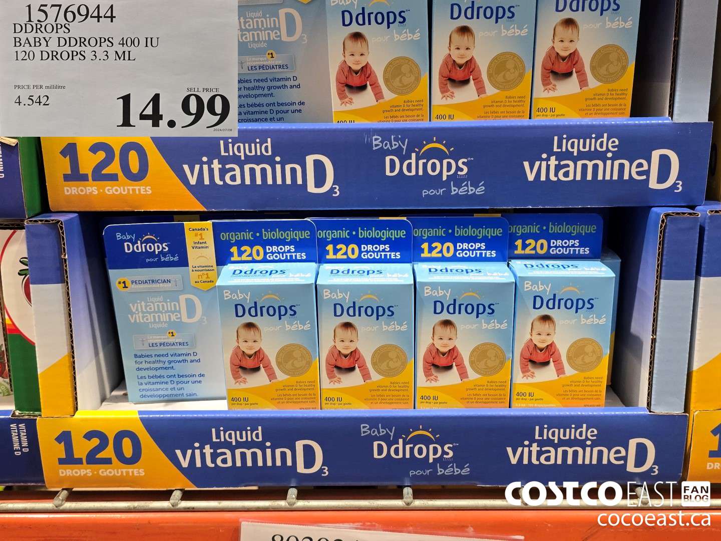 1576944 DDROPS BABY DDROPS 400I1U 120 DROPS 3.3 ML $14.99