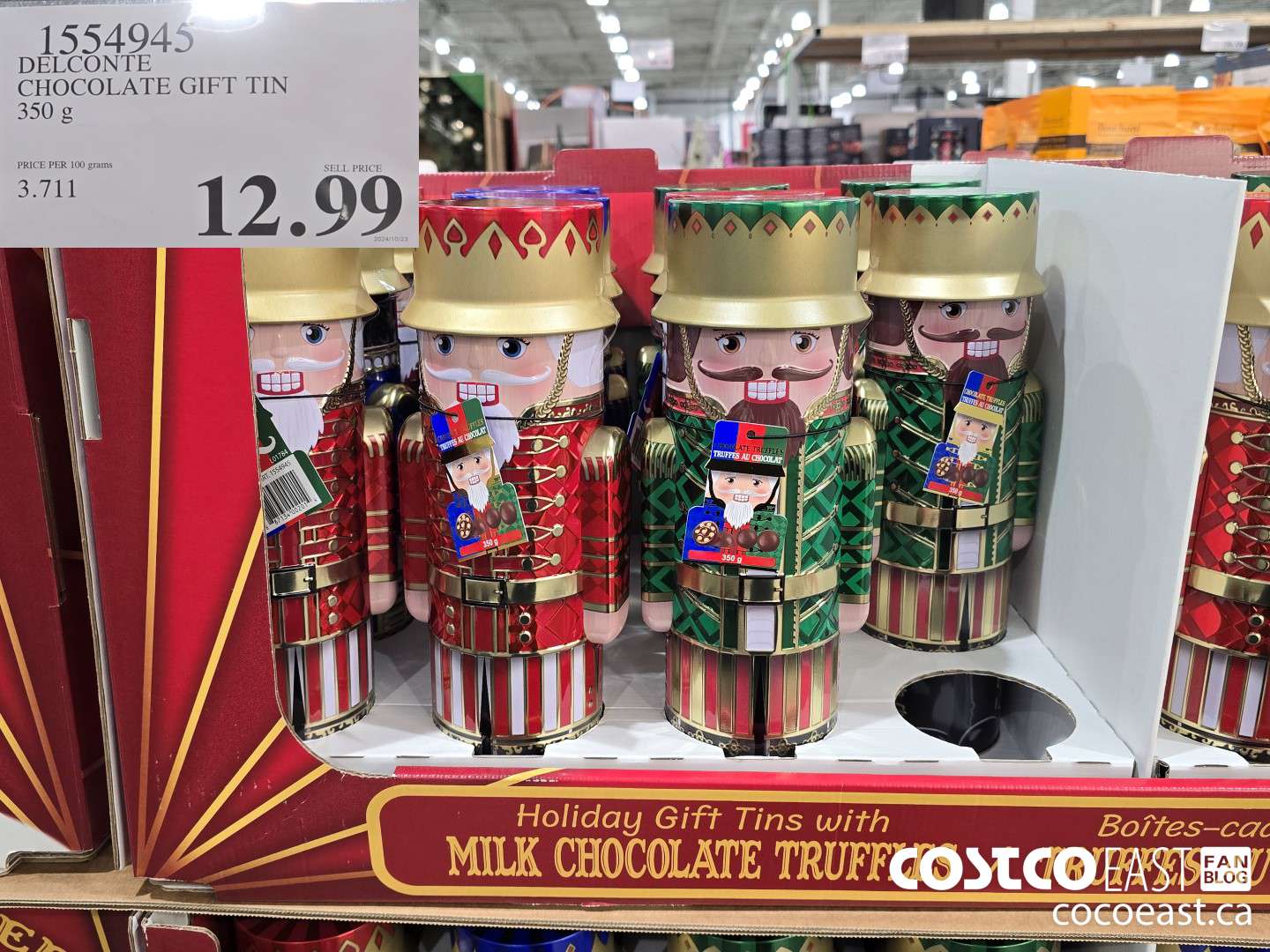 1554945 DELCONTE CHOCOLATE GIFT TIN 350 g $12.99