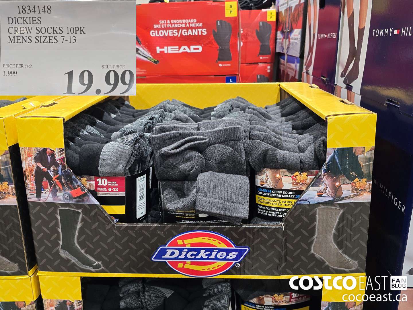 1834148 DICKIES CREW SOCKS 10PK ~ MENS SIZES 7-13 $19.99