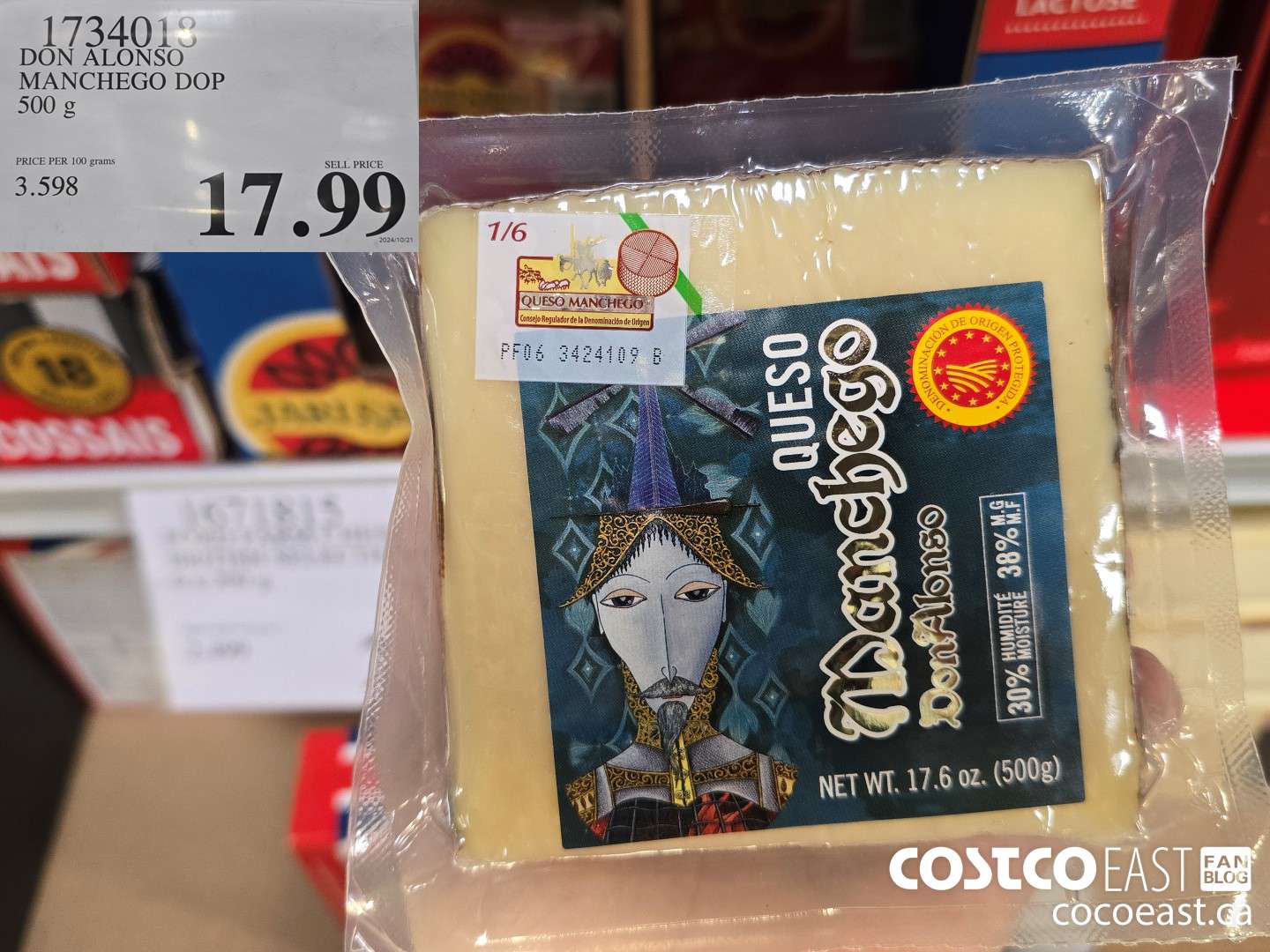 1734018 DON ALONSO MANCHEGO DOP 500 g $17.99