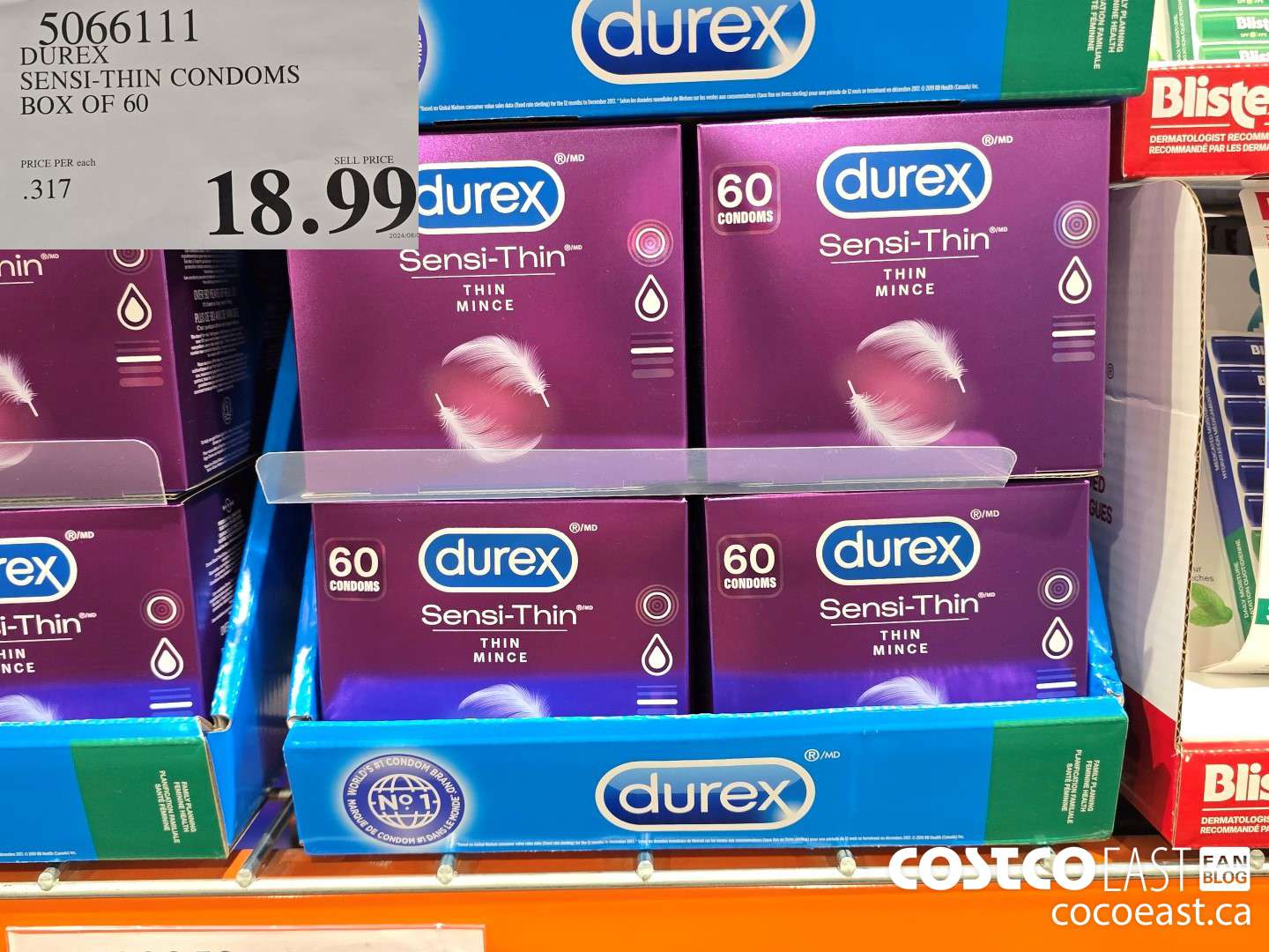 5066111 DUREX SENSI-THIN CONDOMS BOX OF 60 $18.99