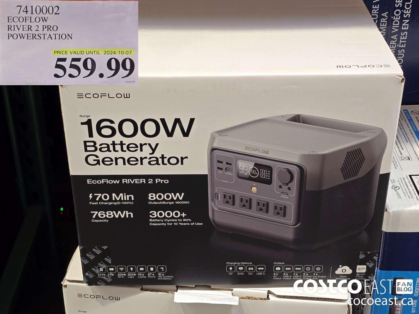 7410002 ECOFLOW RIVER 2 PRO POWERSTATION $559.99