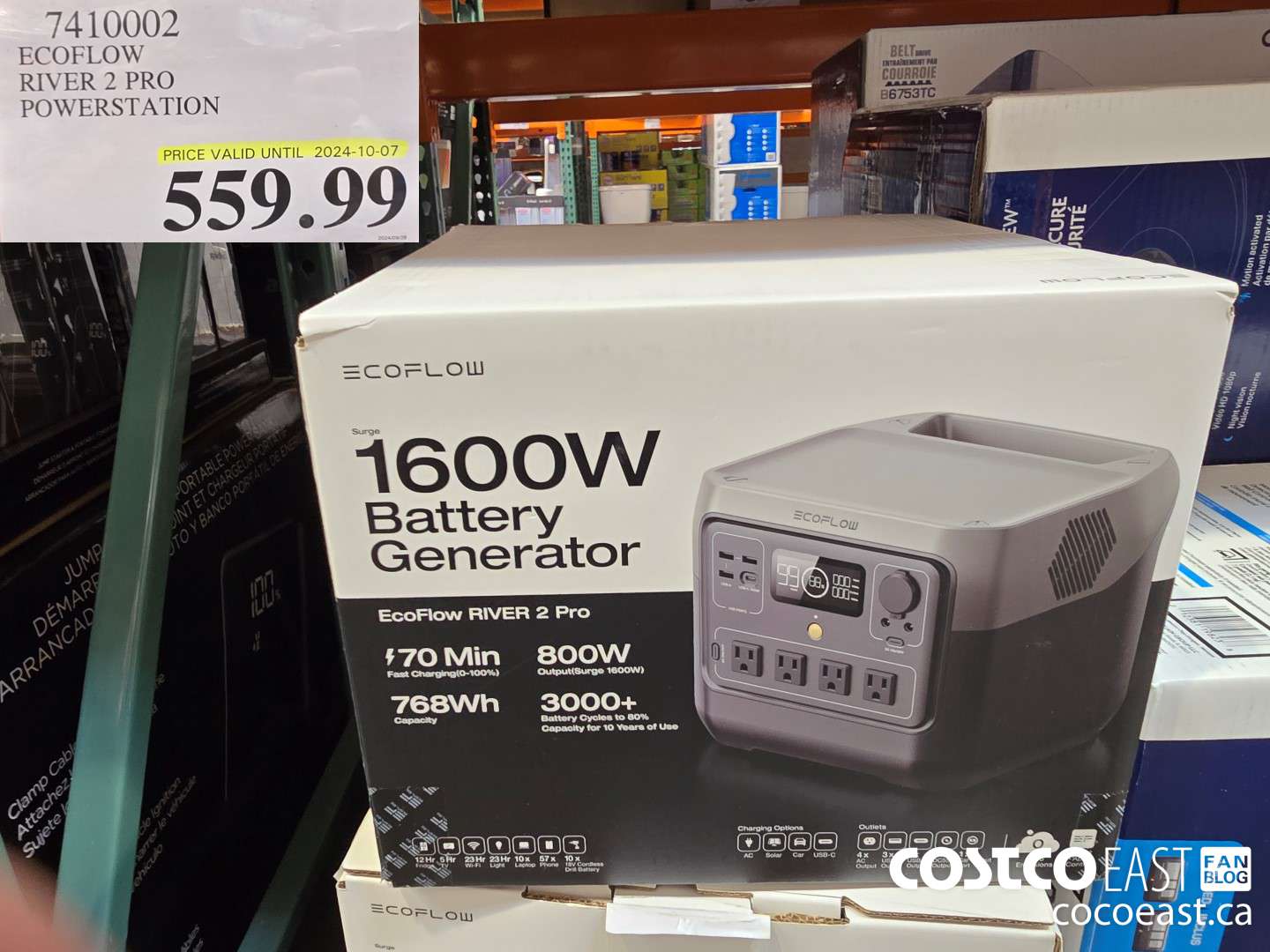 7410002 ECOFLOW RIVER 2 PRO POWERSTATION $559.99
