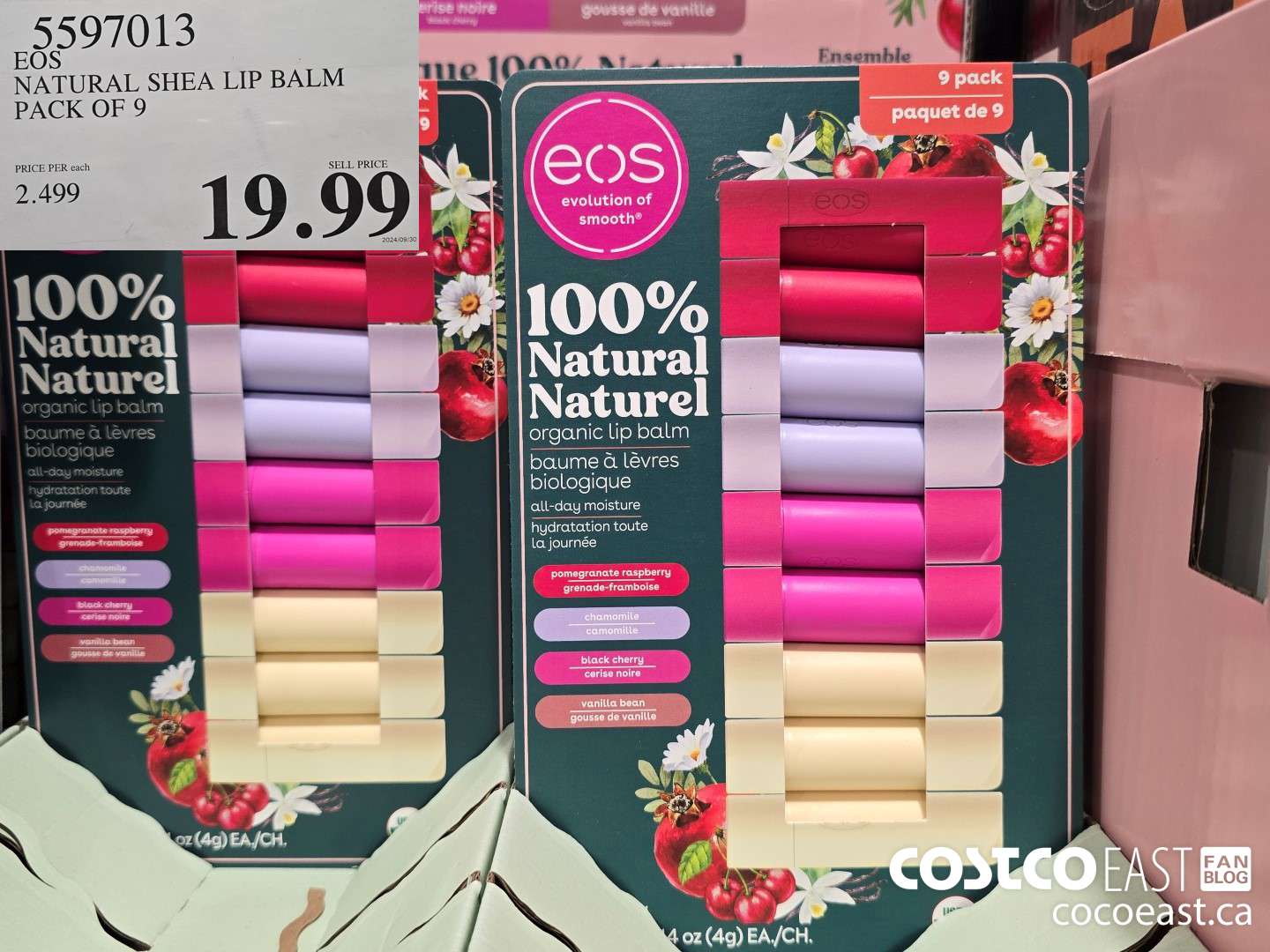 5597013 EOS NATURAL SHEA LIP BALM PACK OF 9 $19.99