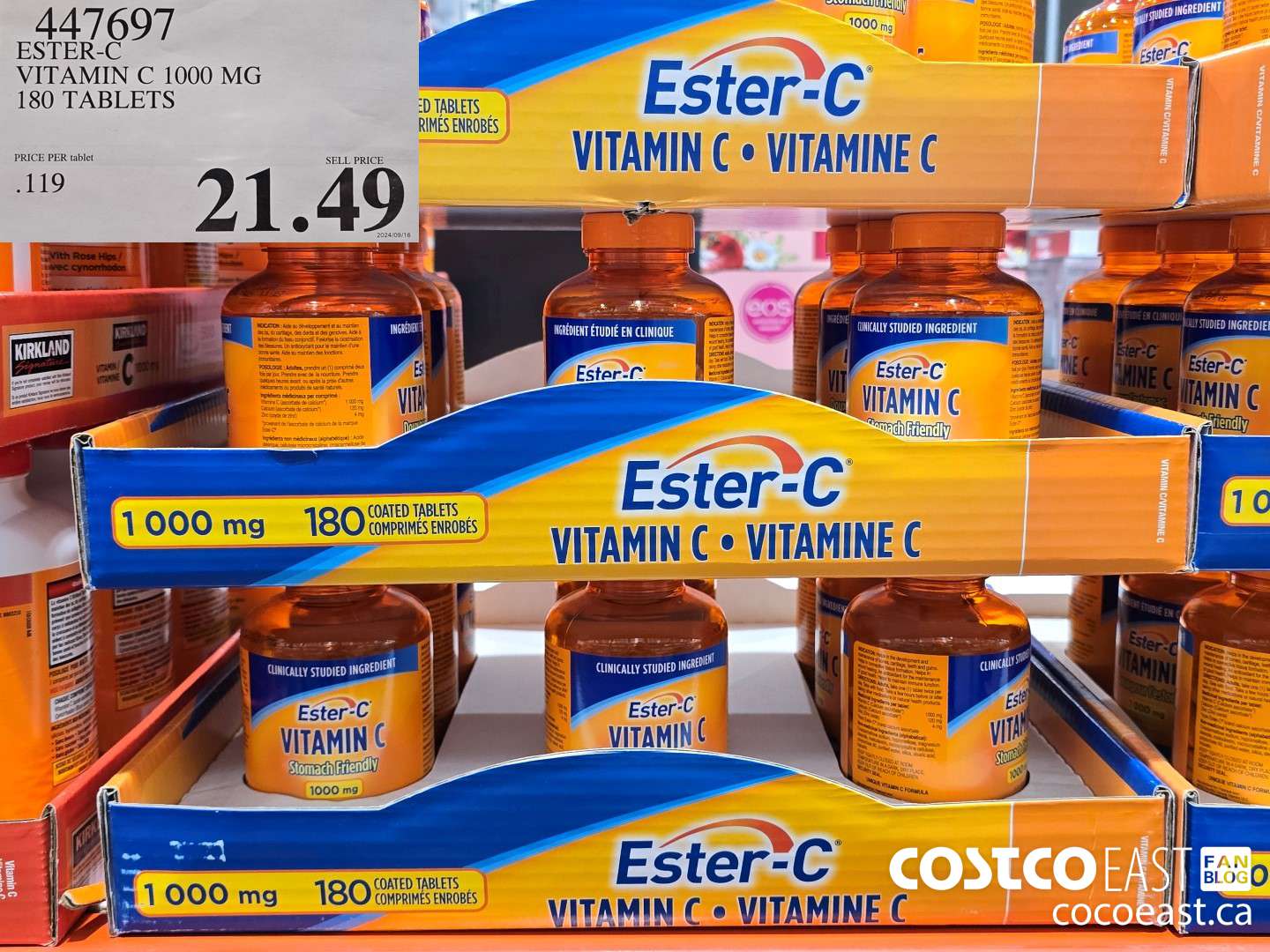 447697 ESTER-C ~ VITAMIN C 1000 MG 180 TABLETS $21.49
