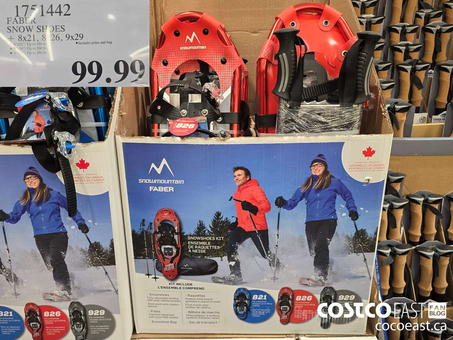 1751442 FABER SNOW SHOES + 8X21, 8X26, 9X29 $99.99