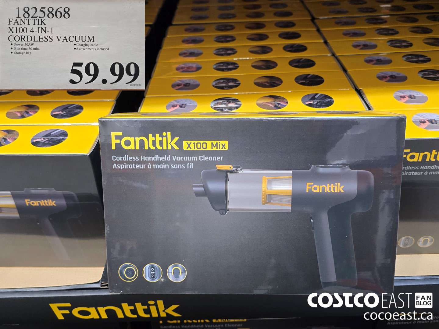 1825868 FANTTIK X100 4-IN-1 CORDLESS CAVUUM $59.99