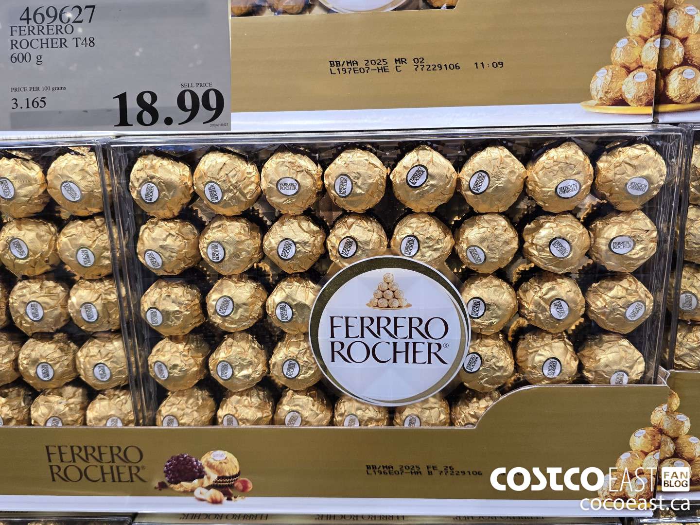 469627 FERRERO ROCHER T48 600 G $18.99