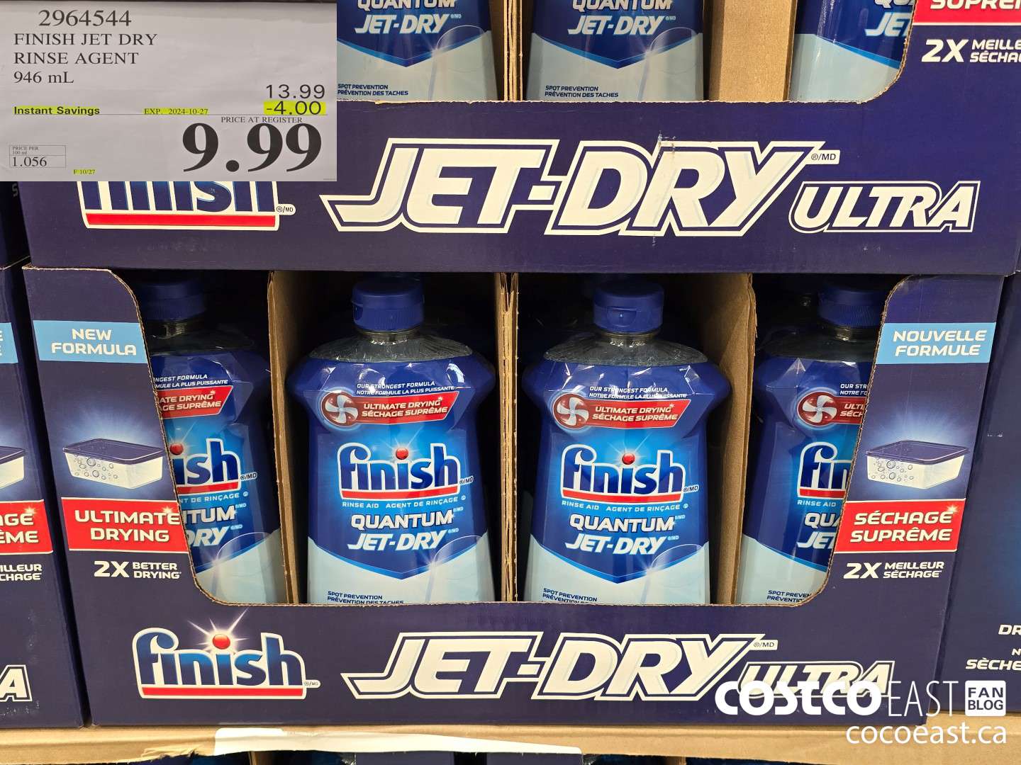 2964544 FINISH JET DRY ULTRA RINSE AGENT 946 ml ($4.00 INSTANT SAVINGS EXPIRES ON 2024-10-27) $9.99