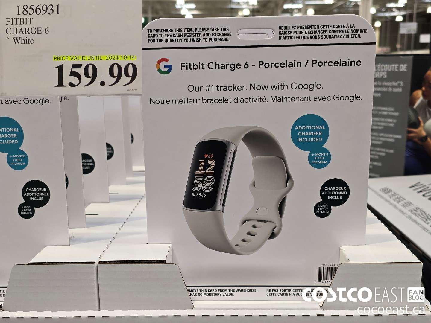 1856931 FITBIT CHARGE 6 WHITE $159.99