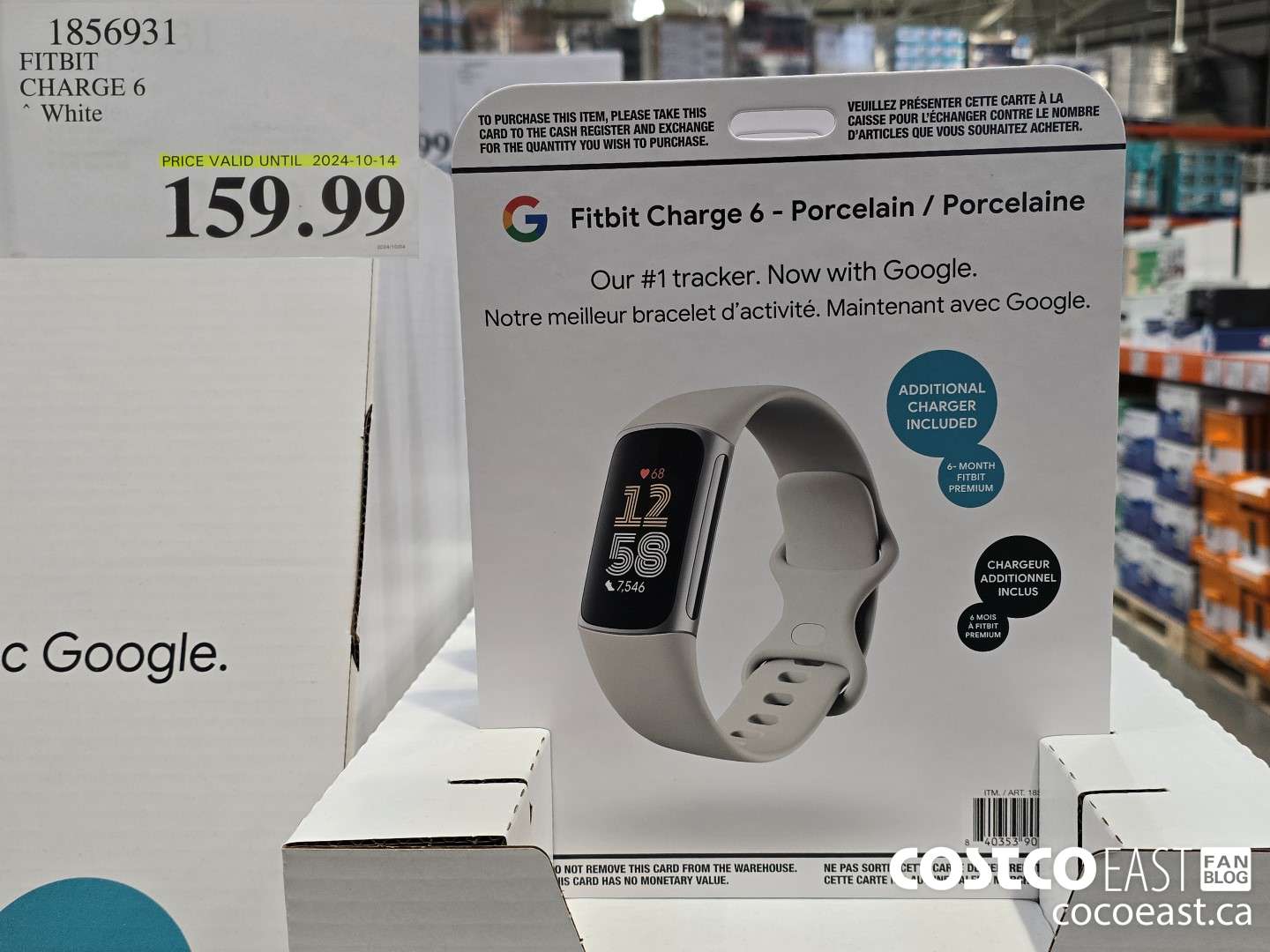 1856931 FITBIT CHARGE 6 WHITE $159.99