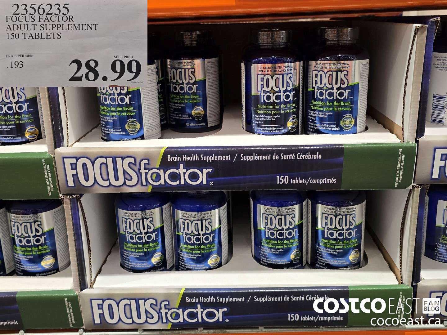 2356235 FOCUS FACTOR ADULT 150 TABLETS $28.99