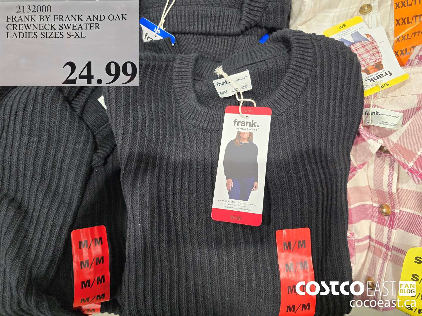 2132000 FRANK BY FRANK AND OAK CREWNECK SWEATER LADIES SIZES S-XL $24.99