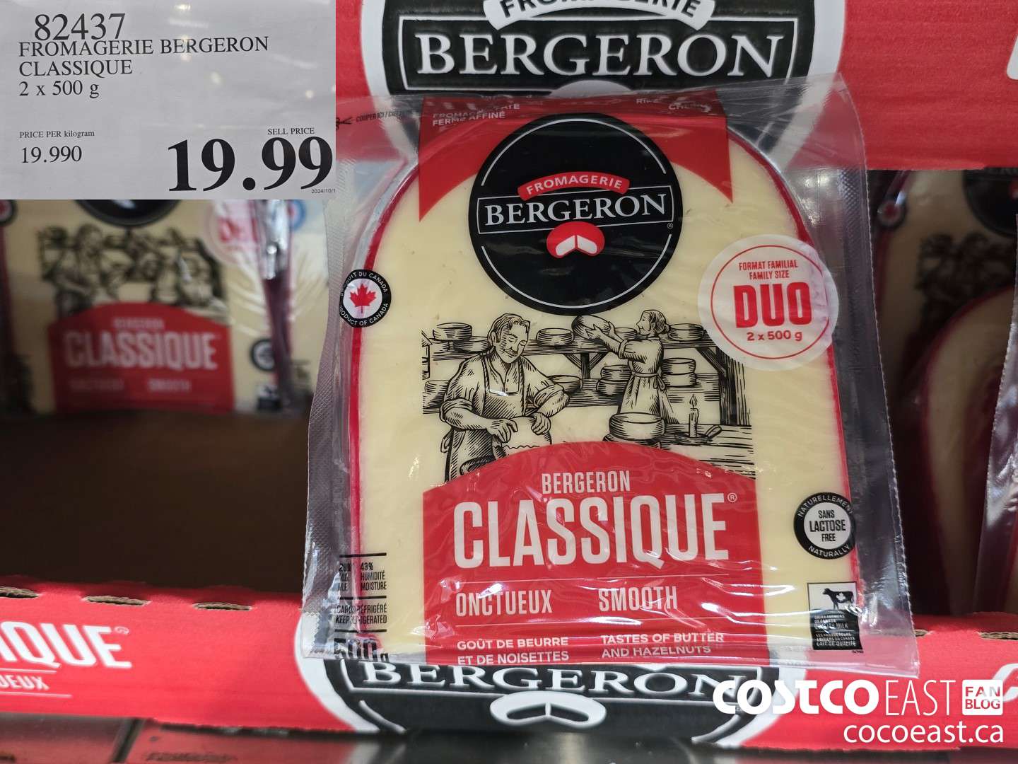 82437 FROMAGERIE BERGERON CLASSIC 2 x 500 g $19.99