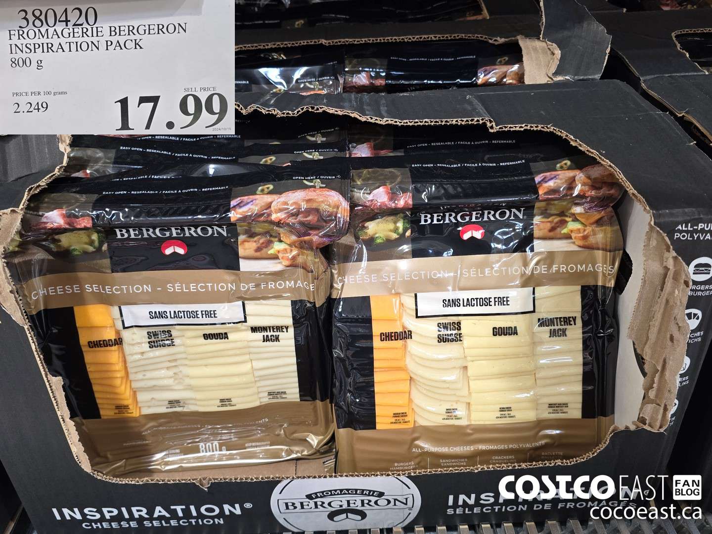 380420 FROMAGERIE BERGERON INSPIRATION PACK 800 G $17.99