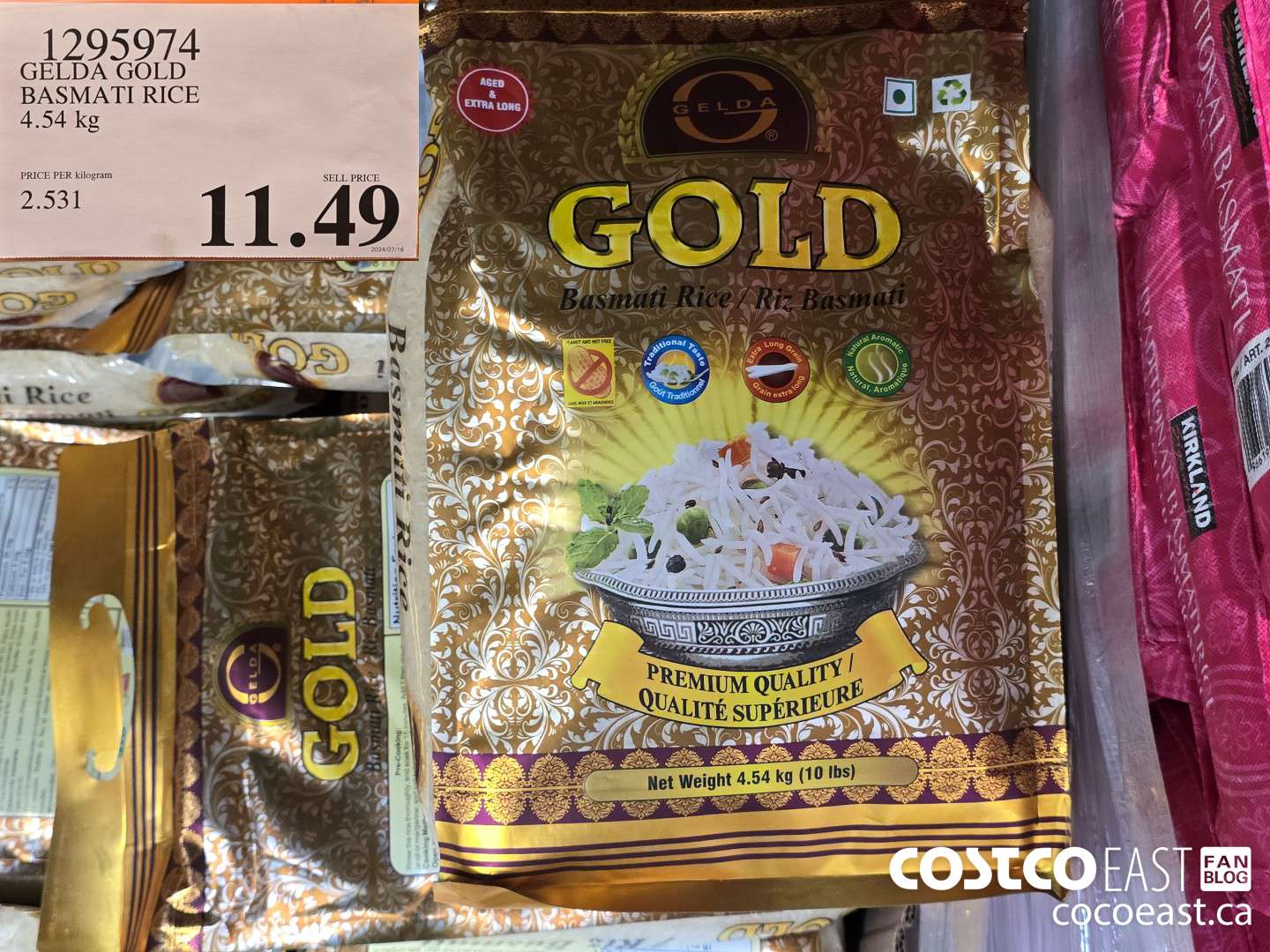 1295974 GELDA GOLD BASMATI RICE 4.54 kg $11.49