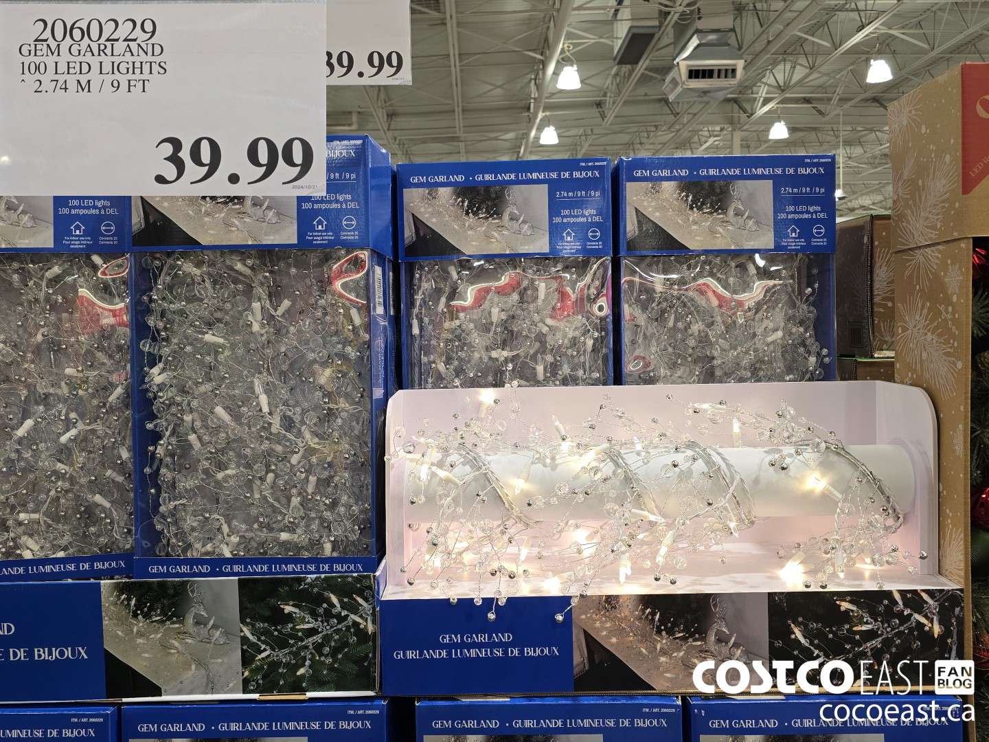 2060229 GEM GARLAND 100 LED LIGHTS 2.74 / 9 FT $39.99